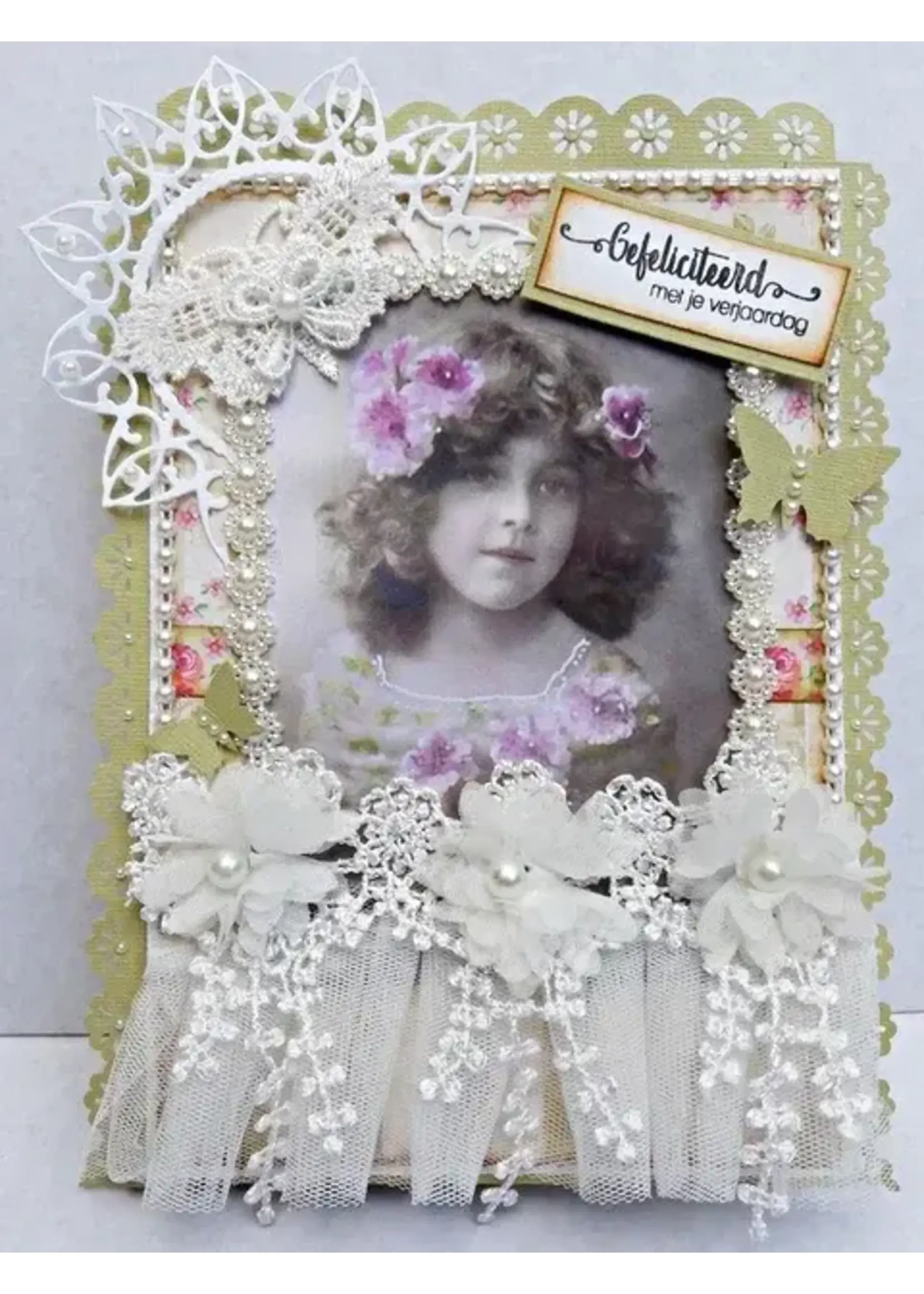 Vintage Kaart met Pockets en Labels