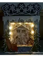 Kaart met lichtjes in diepte venster