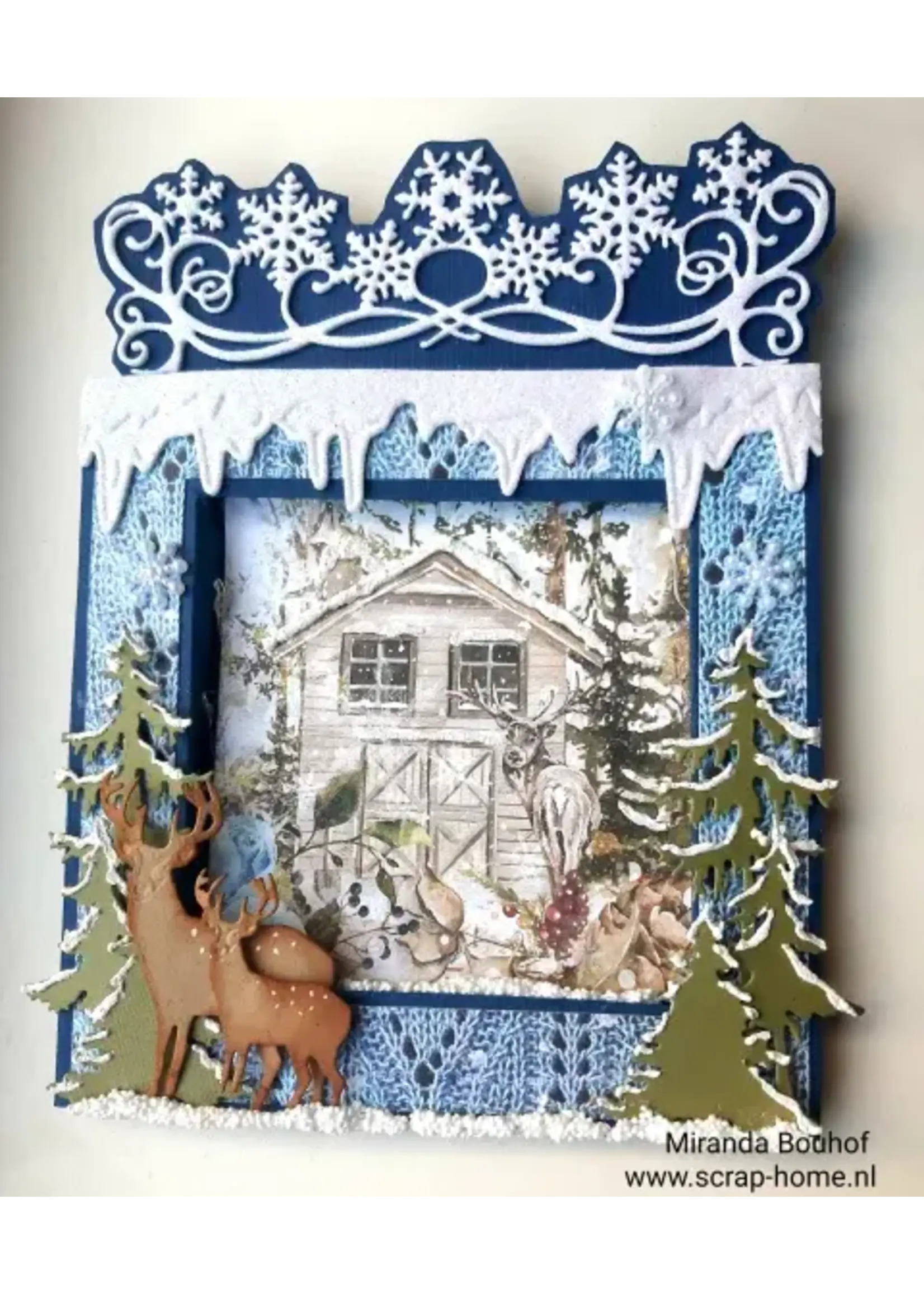 Kaart met lichtjes in diepte venster