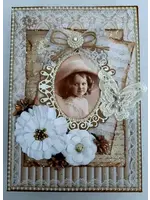 Vintage Box met Vakjes en Mini Album, incl. de 2 vintage plaatjes