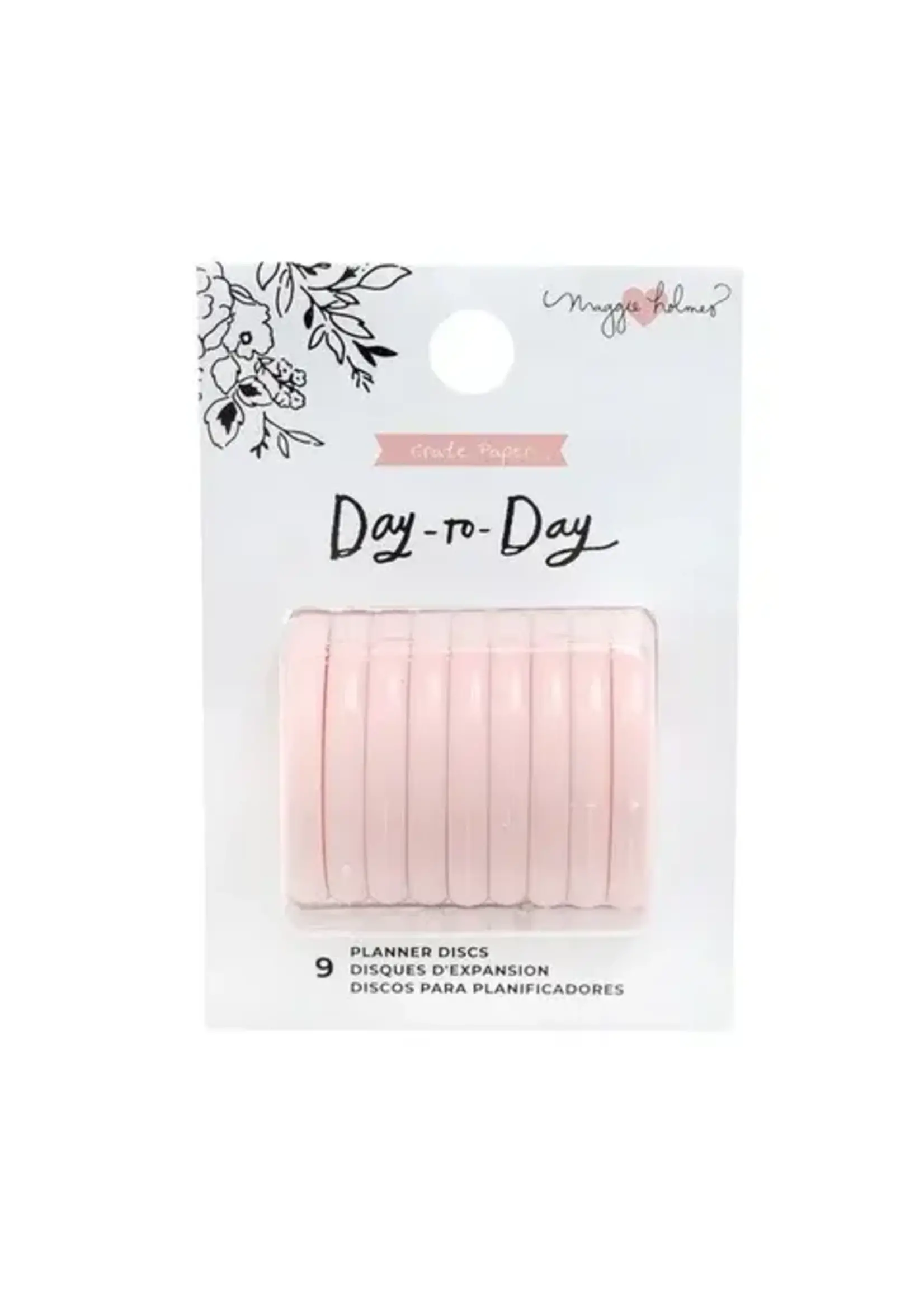 We 'R Memory Keepers Crate Paper • Day-to-Day planner discs medium Blush SKU: 373033 9 stuks