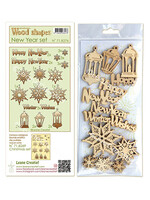 Leane Creatief 718.276 - Wood shapes KerstWood shapes Nieuwjaar