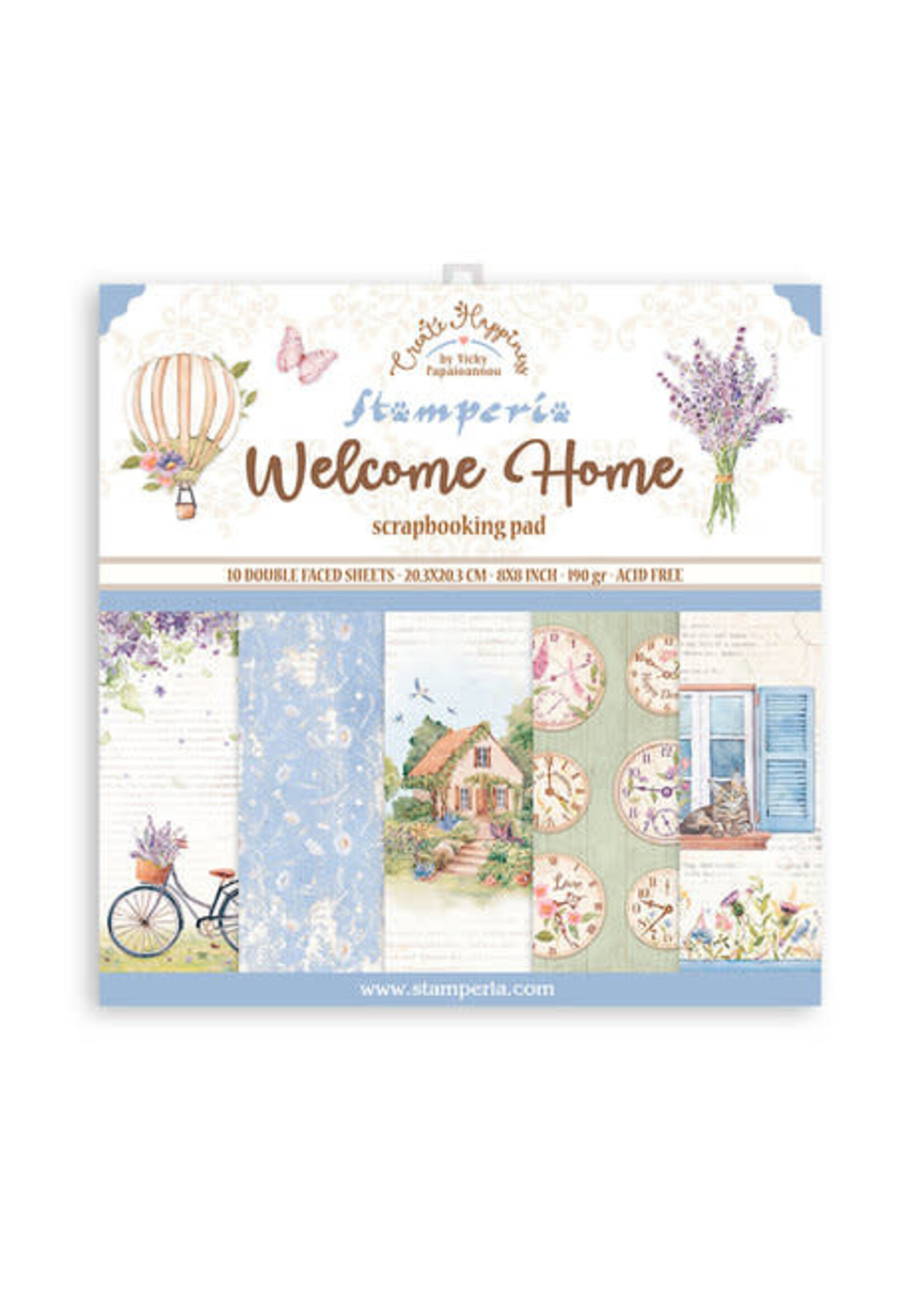Stamperia Create Happiness Welcome Home 8x8 Inch Paper Pack (SBBS77)