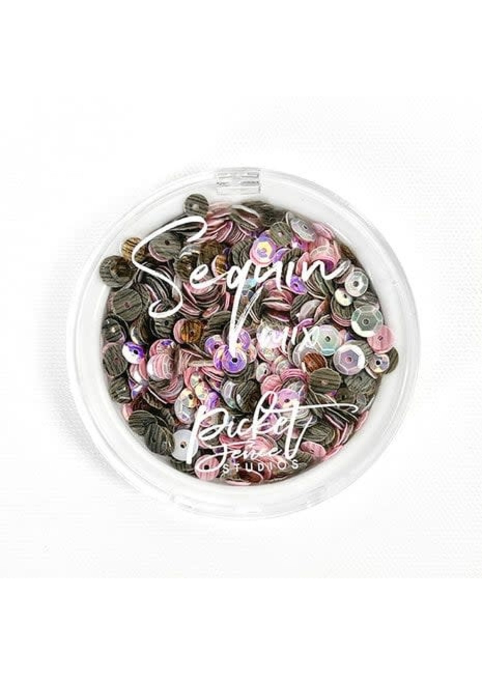 Picket Friends Pink Camo Sequin Mix (SQ-146)