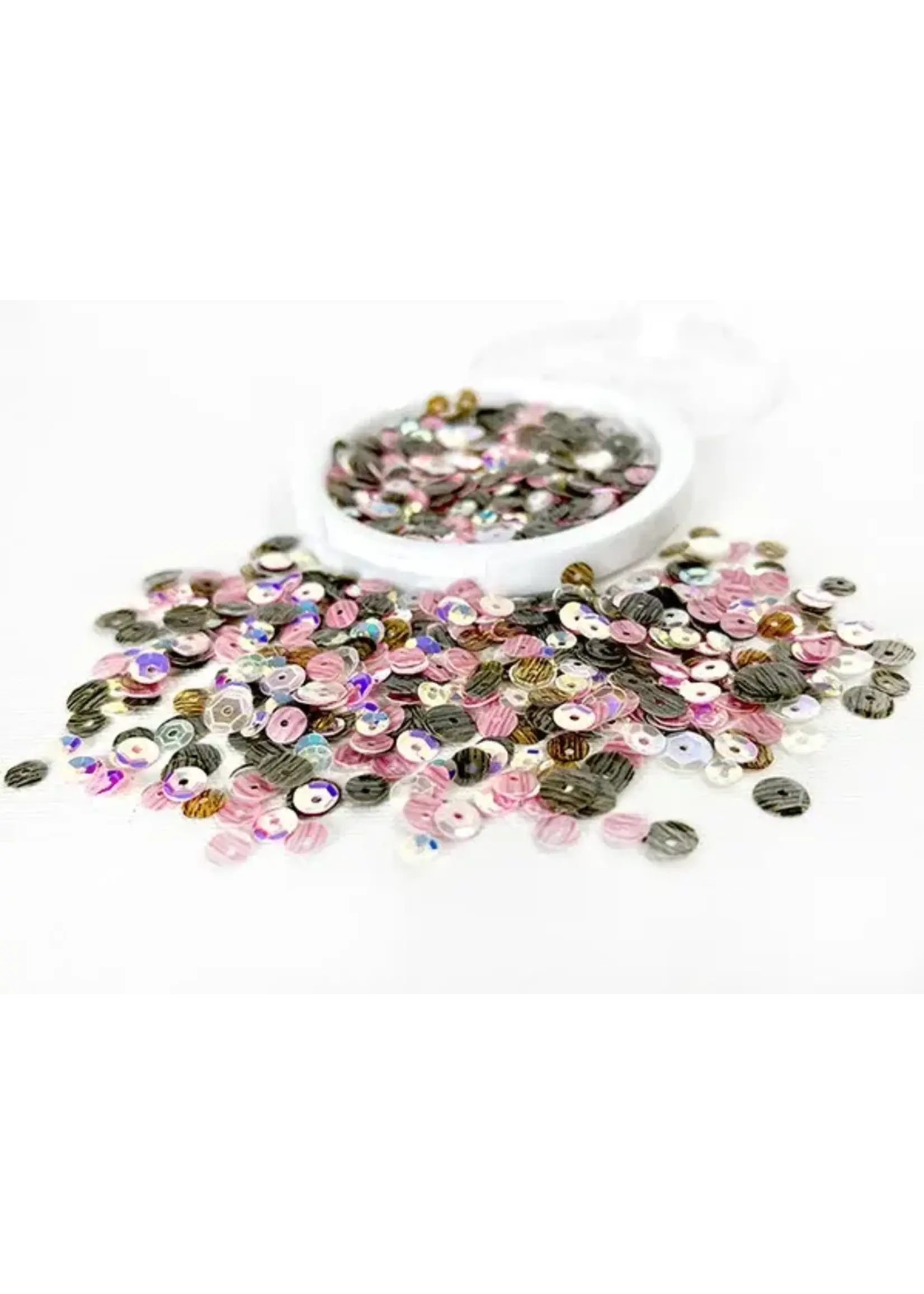 Picket Friends Pink Camo Sequin Mix (SQ-146)