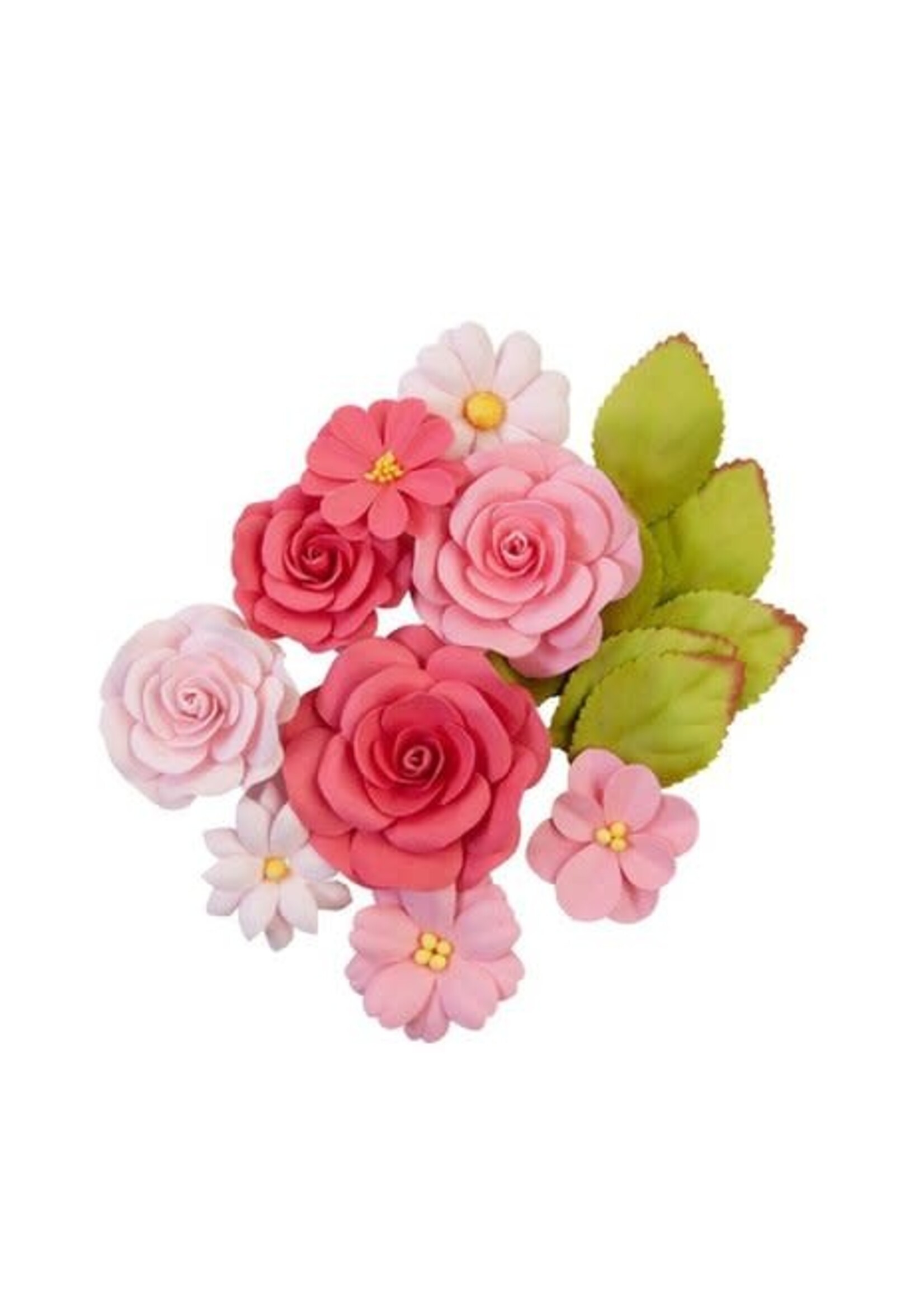 Painted Floral Flowers Rosy Hues (16pcs) (658540)
