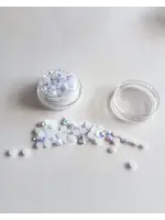 Strass doosje wit circa 200stuks 4 mm