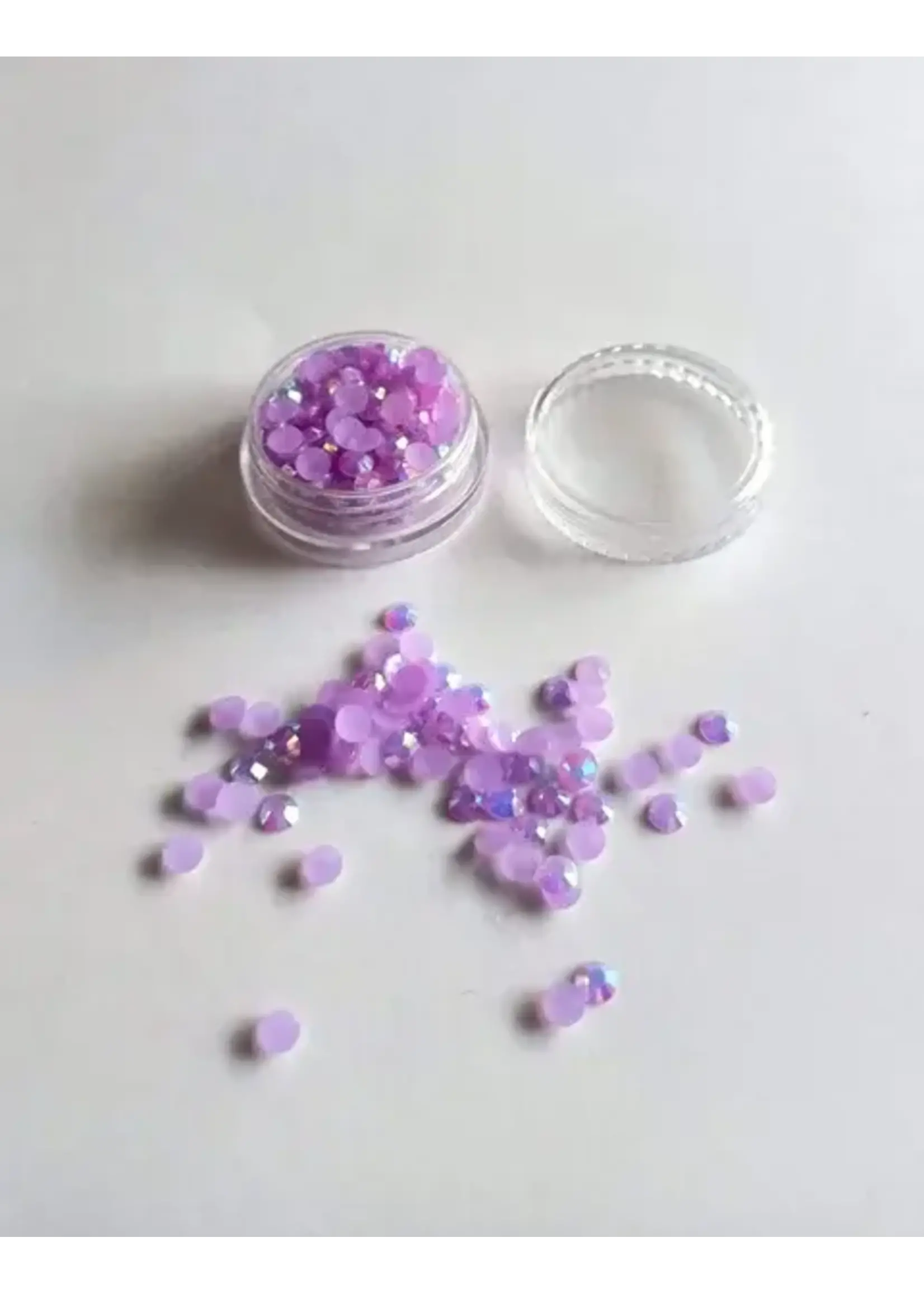 Strass doosje lila circa 200 stuks 4mm