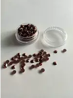 Strass doosje bruin circa 200stuks 4mm