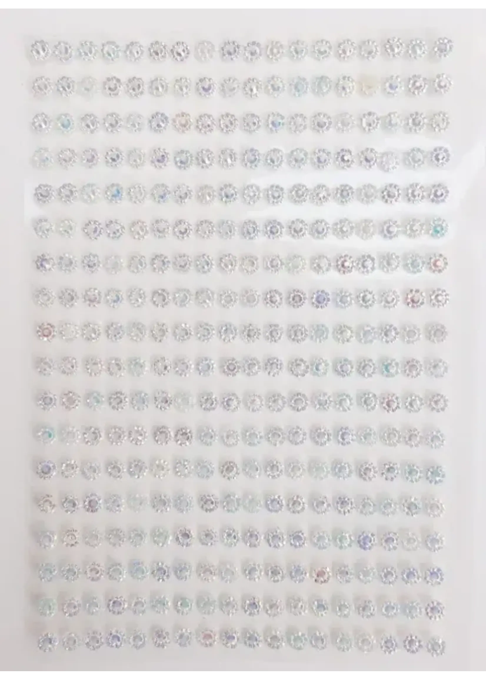 Strass steentjes Wit/multi Color 324 stuks 4 mm