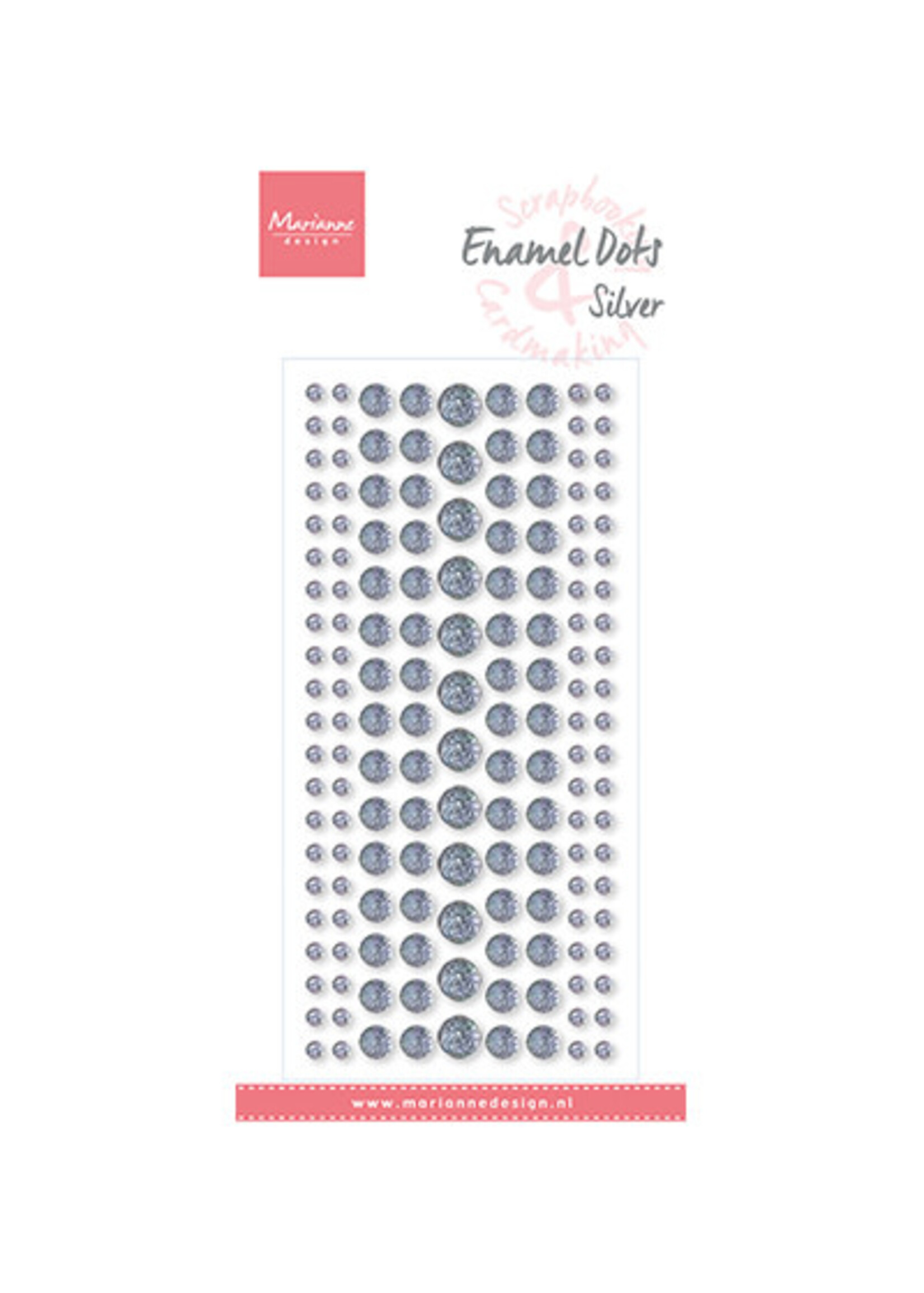 Marianne Design PL4524 - Enamel Dots, Silver Glitter