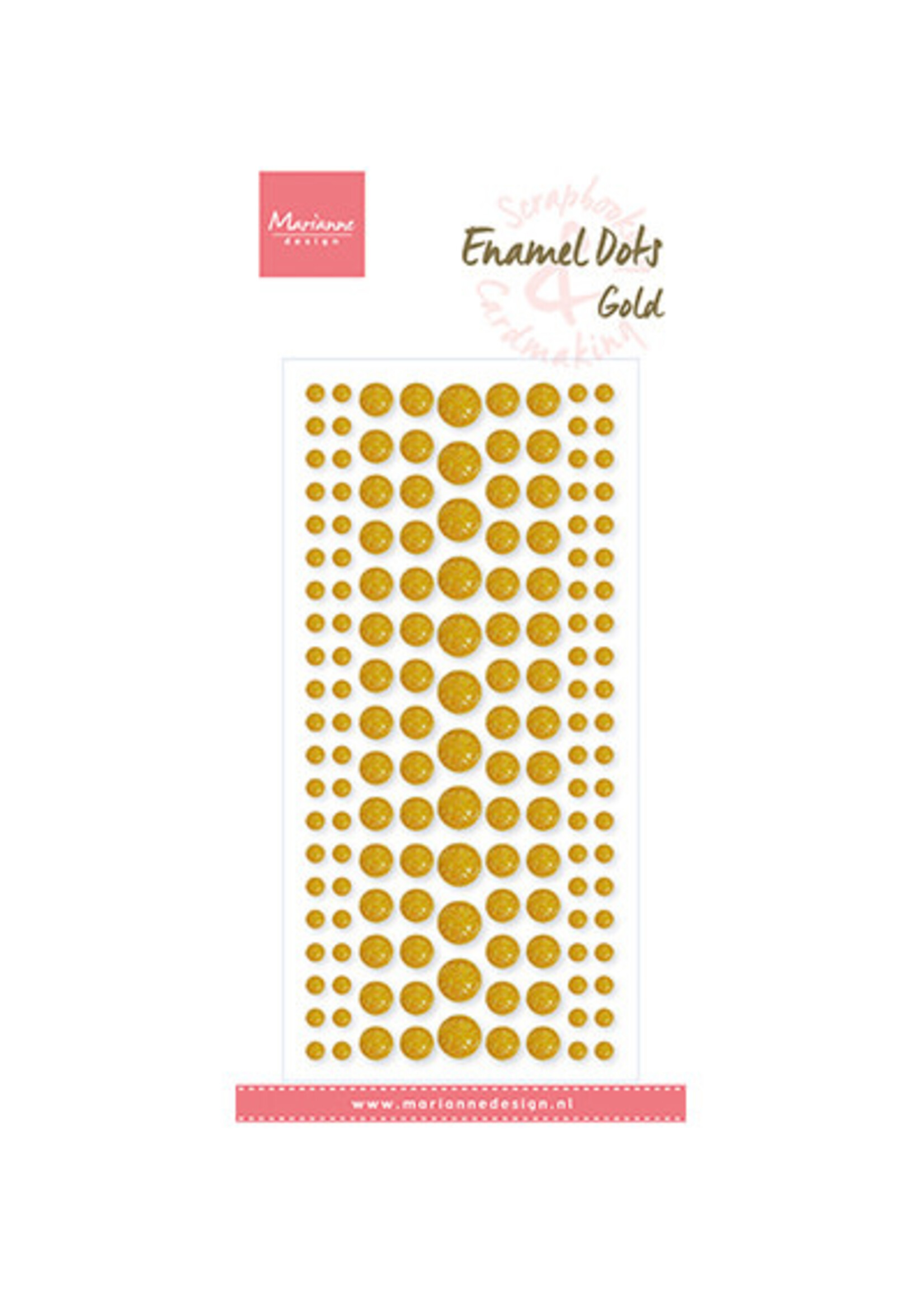 Marianne Design PL4523 - Enamel Dots, Gold Glitter
