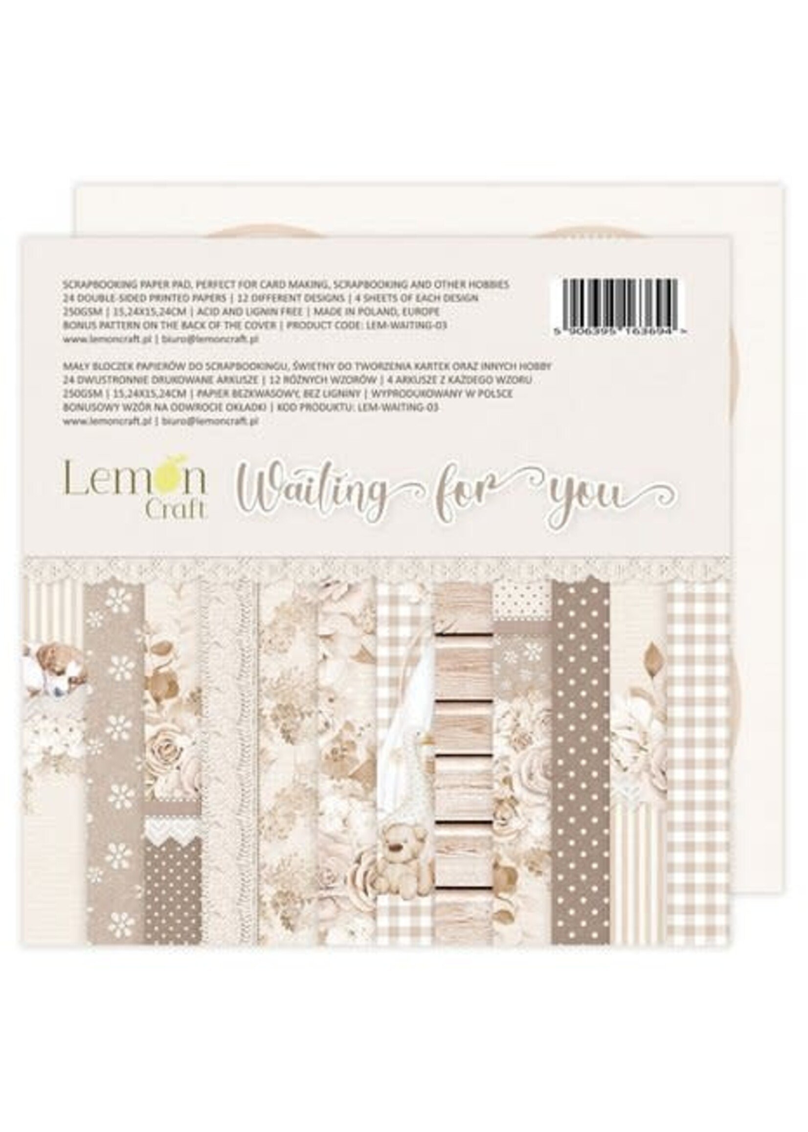 Lemon Craft Waiting for You 6x6 Inch Paper Pad (LEM-WAITING-03)