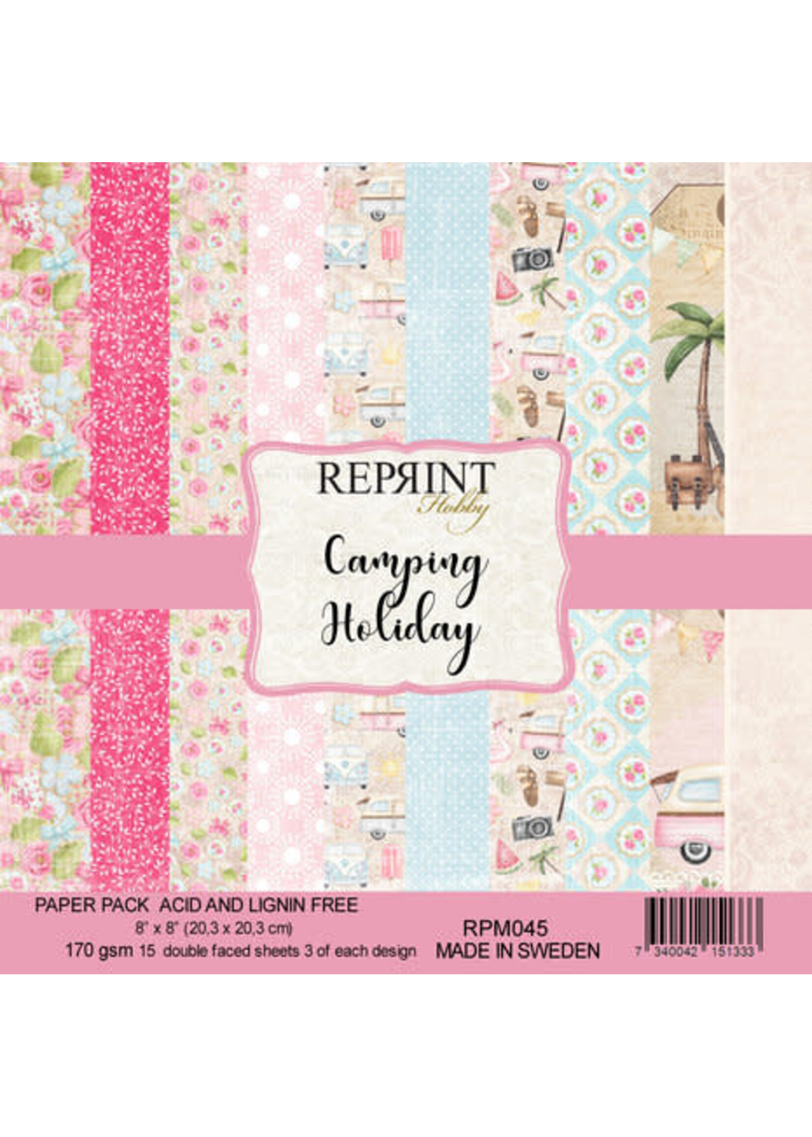 Reprint Camping Holiday 8x8 Inch Paper Pack (RPM045)