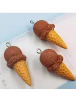 Bedel chocolade ijsje op hoorntje