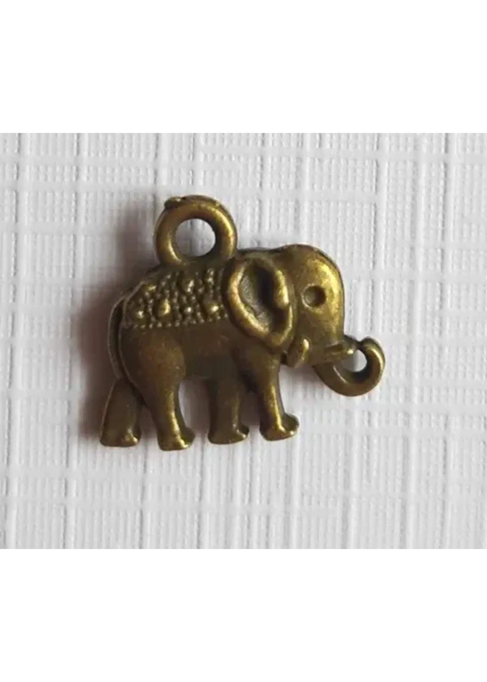 Olifant bedel koper kleur circa 1,3 cm