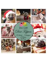 Dixi Craft Christmas Dogs 9x9cm Toppers (ETL039)