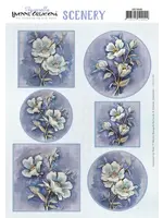 Scenery - Yvonne Creations - Blue Flowers Omschrijving CDS10048