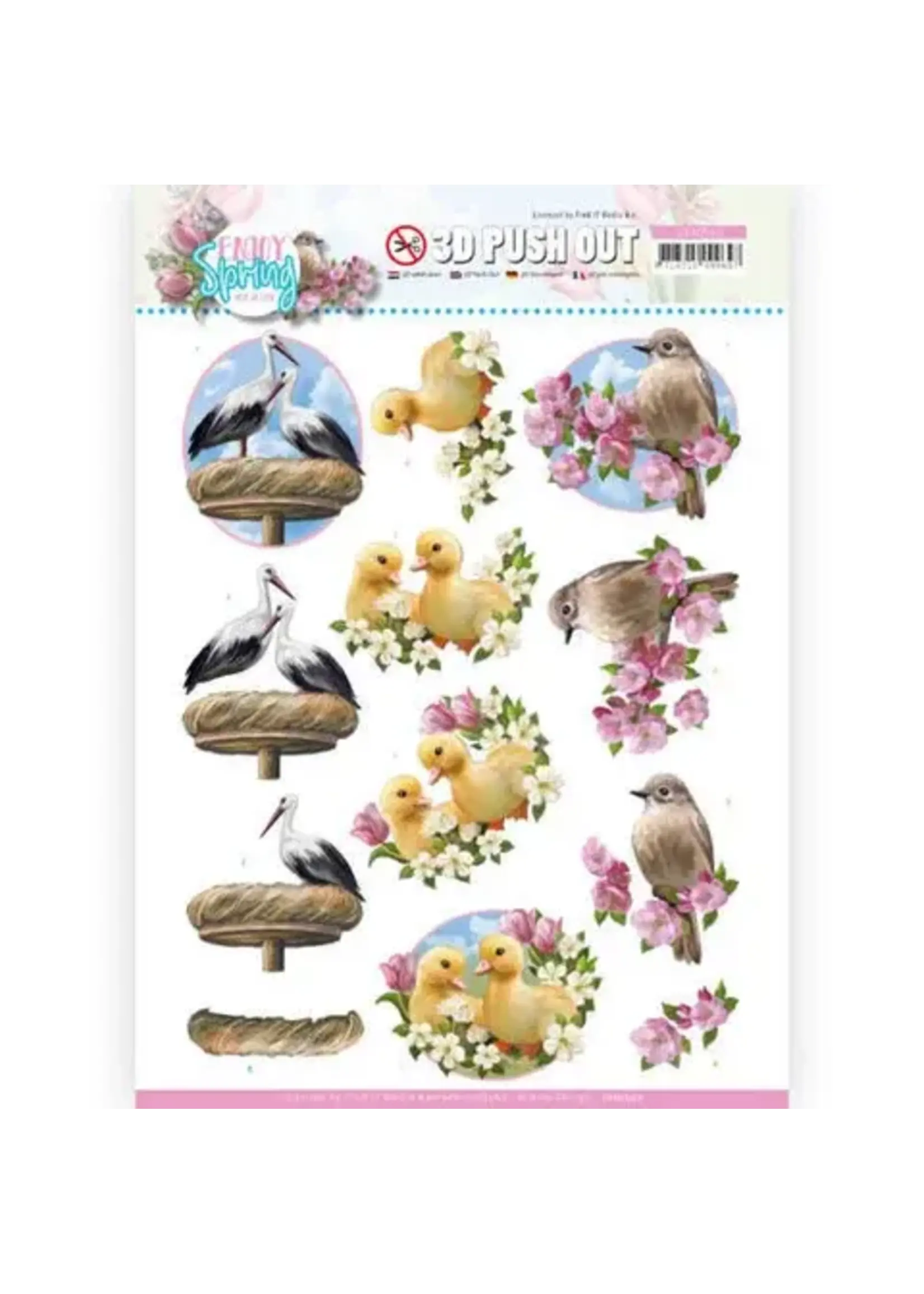 3D Push Out - Amy Design - Enjoy Spring - Birds SB10540