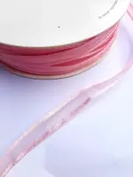 Lint Organza 1 cm per meter Roze nr V102