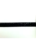 Lint Glitter Zwart 7mm, per meter nr Z 4
