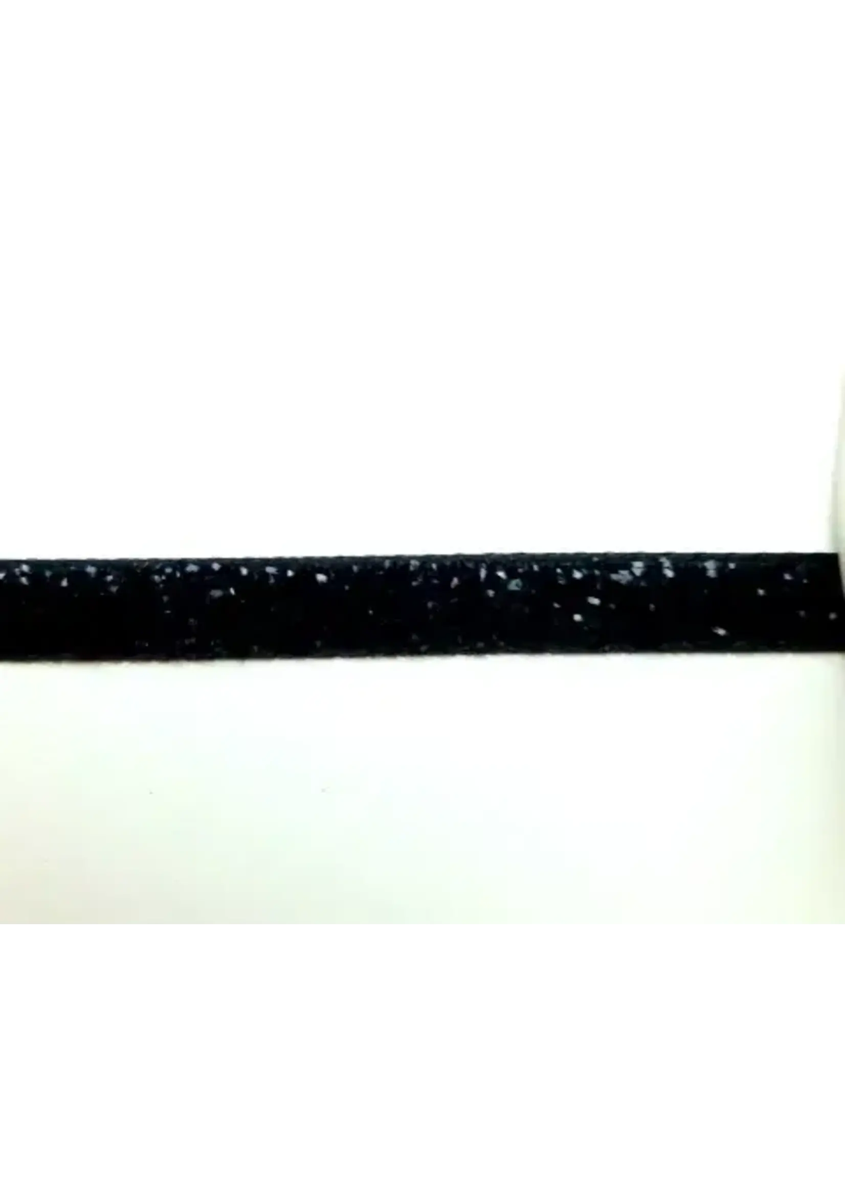Lint Glitter Zwart 7mm, per meter nr Z 4