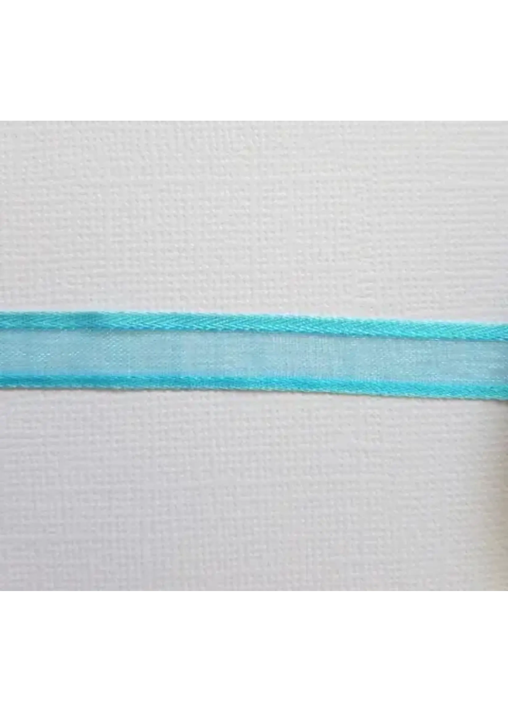 Lint Organza Blauw 10mm, per meter nr B 36