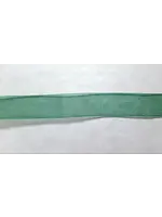 Lint Organza Donker Groen 10mm, per meter nr Gr 10