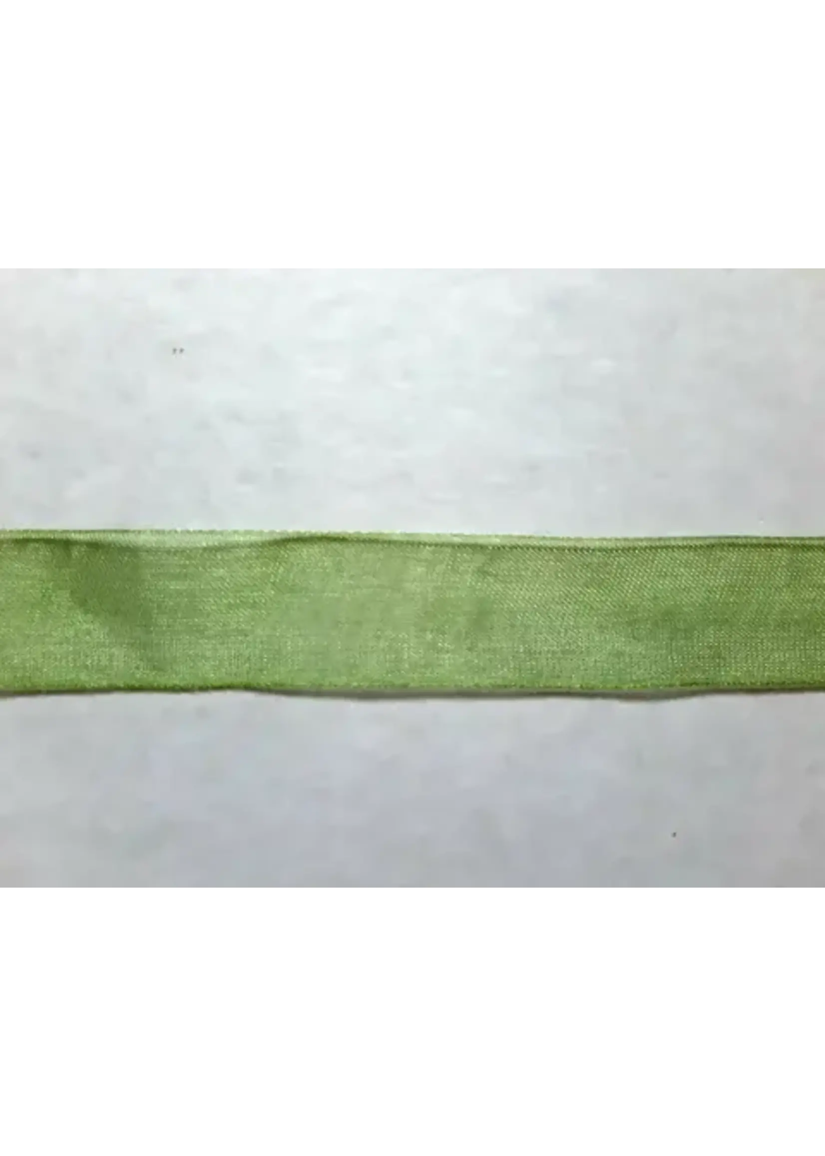 Lint Organza Groen 10mm, per meter nr Gr 5