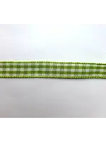 Lint groen/wit geruit 10mm, per meter nr Gr 4