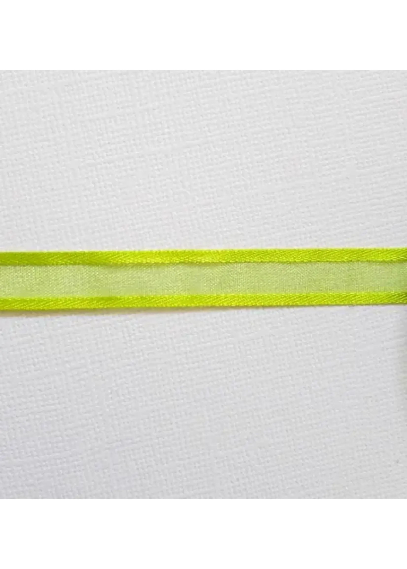 Lint Organza gras Groen 10mm, per meter nr Gr 3