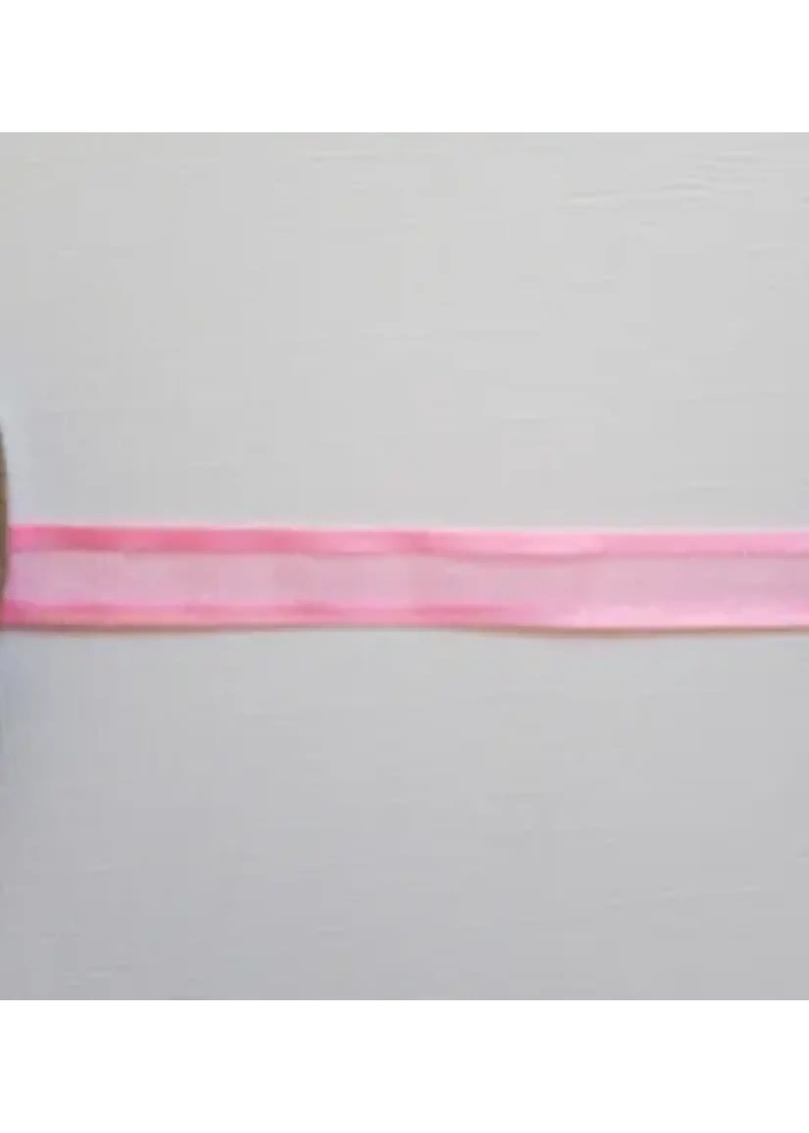 Lint Organza Vel Roze 10mm, per meter nr Roze 16