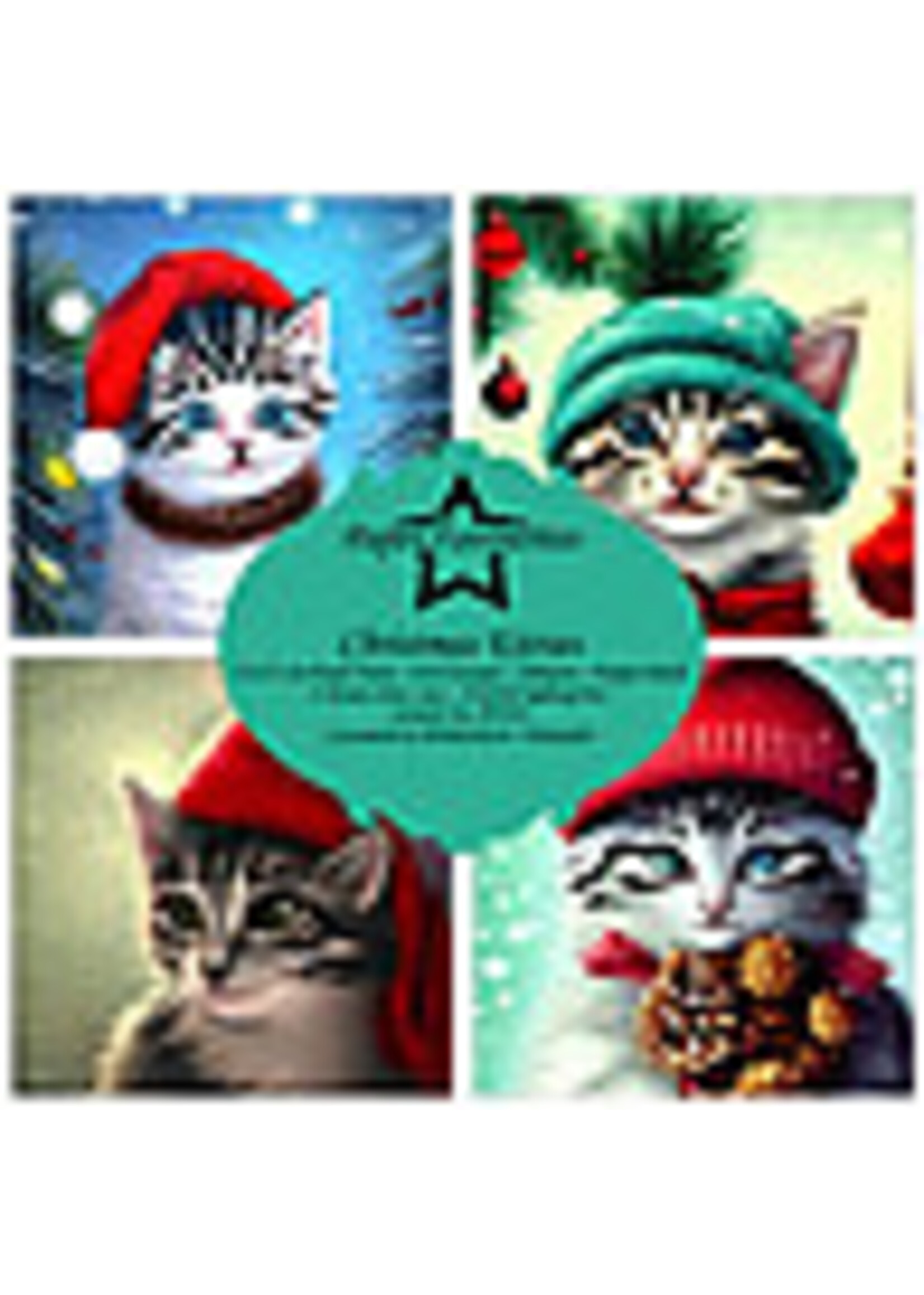 Paper Favorites Christmas Kitties 6x6 Inch Paper Pack (PF253)