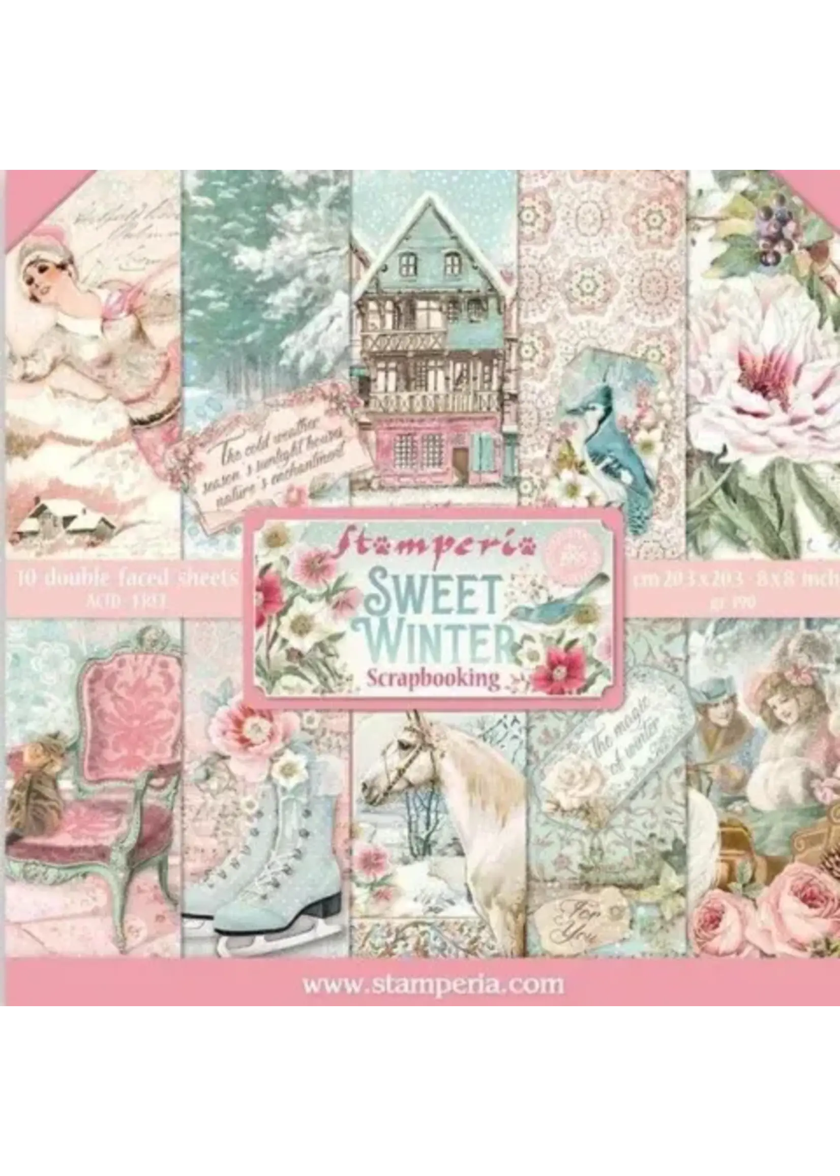Stamperia Sweet winter paperpad 12 inch