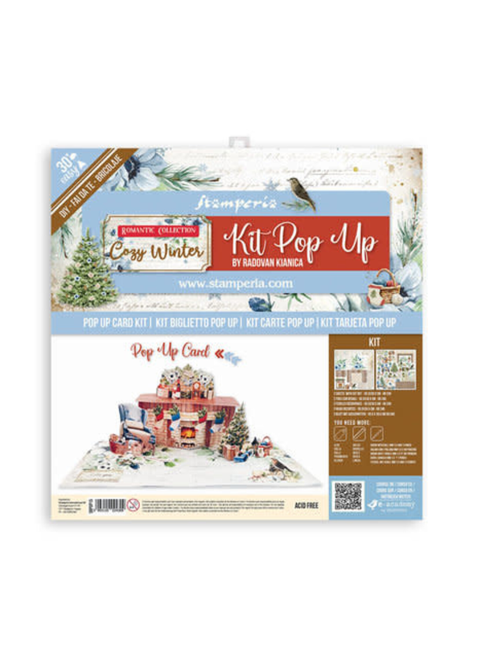 Stamperia Pop Up Kit 12x12 Inch Romantic Cozy Winter (SBPOP15)