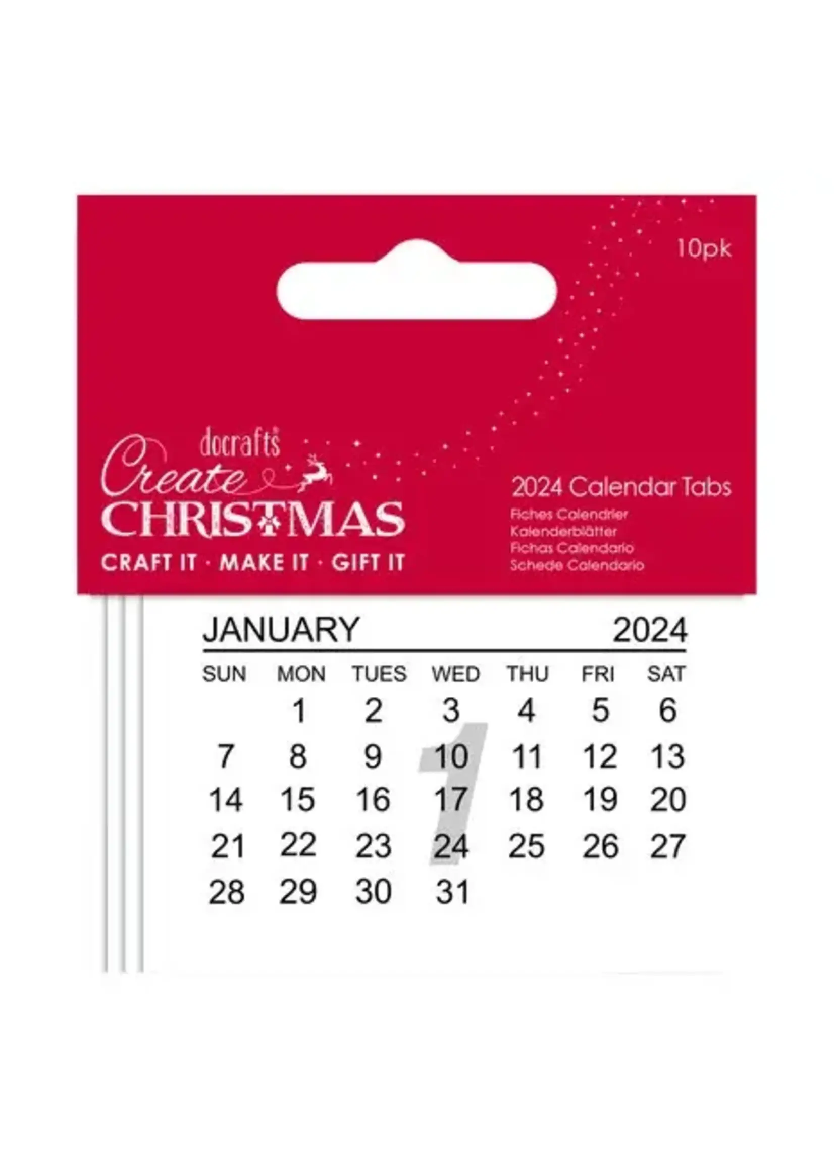 Create Christmas 2024 Calendar Tabs (10pcs) (PMA 172324)