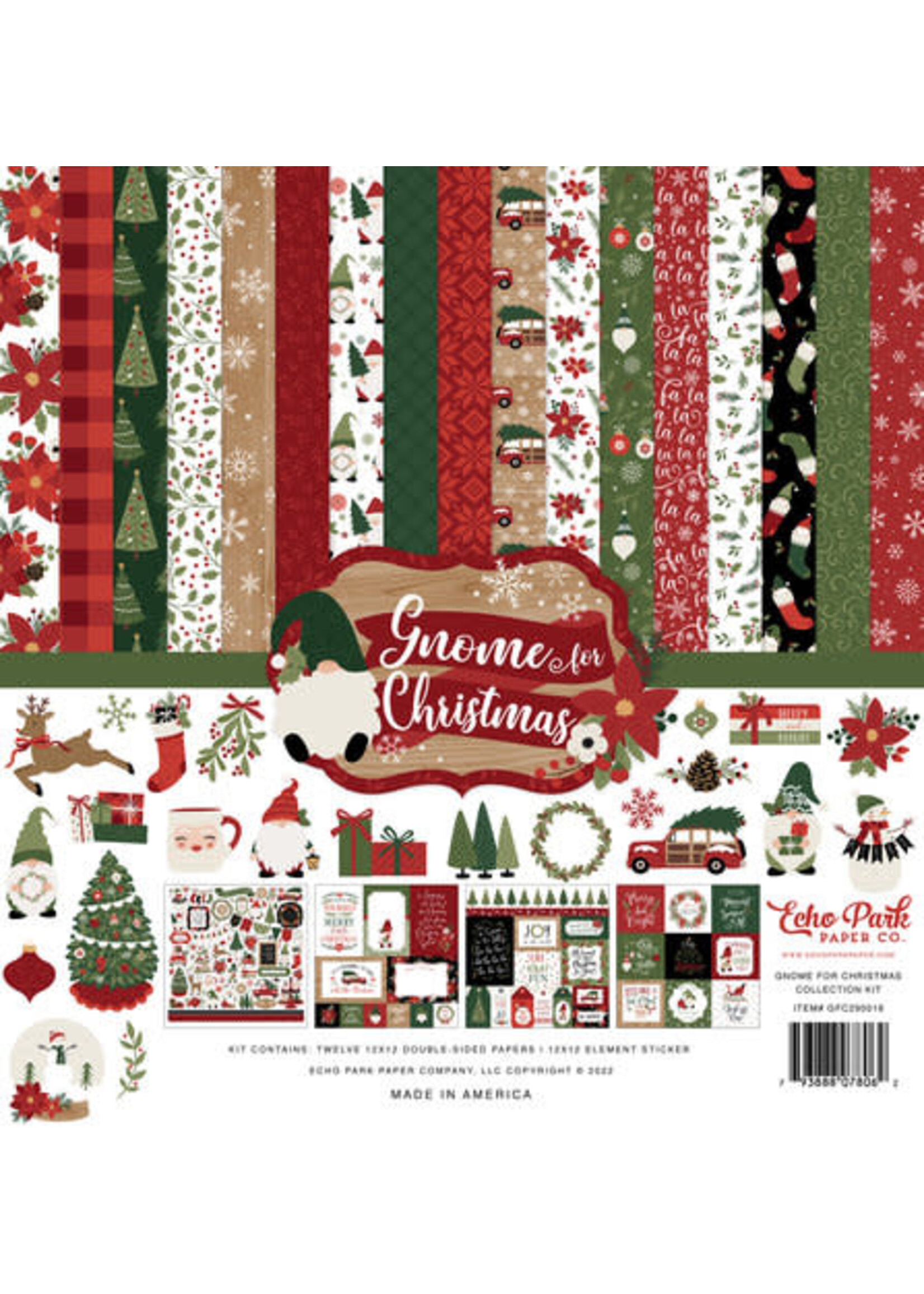 Echo Park Gnome For Christmas 12x12 Inch Collection Kit (GFC290016)