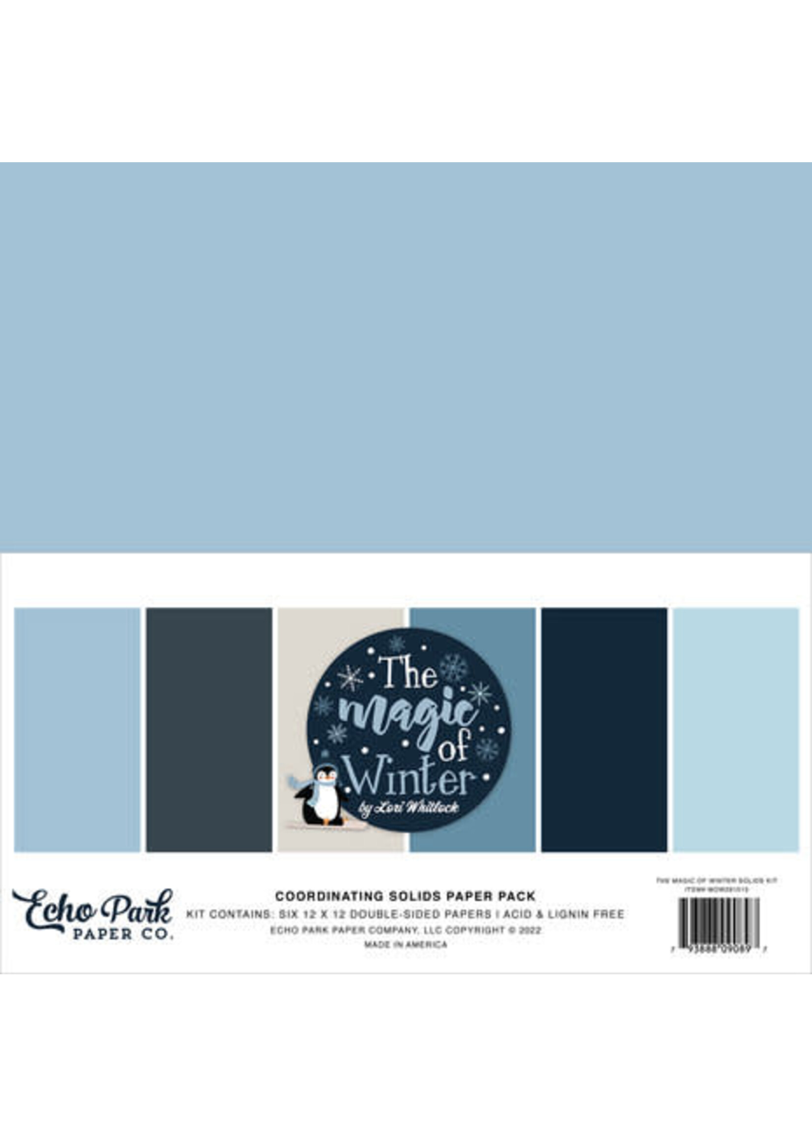 Echo Park The Magic Of Winter 12x12 Inch Coordinating Solids Paper Pack (MOW291015)