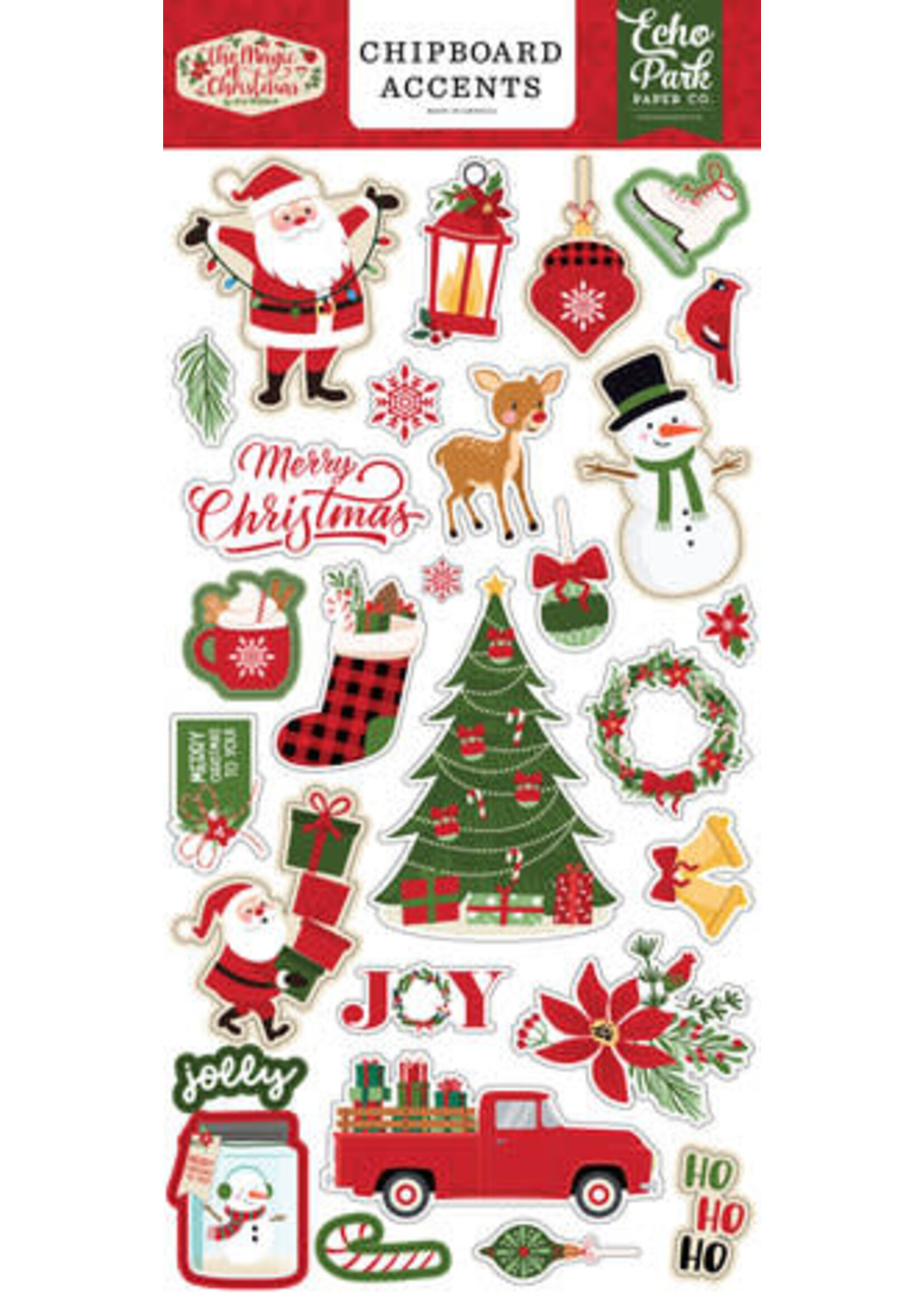 Echo Park The Magic Of Christmas Chipboard Accents (MOC286021)