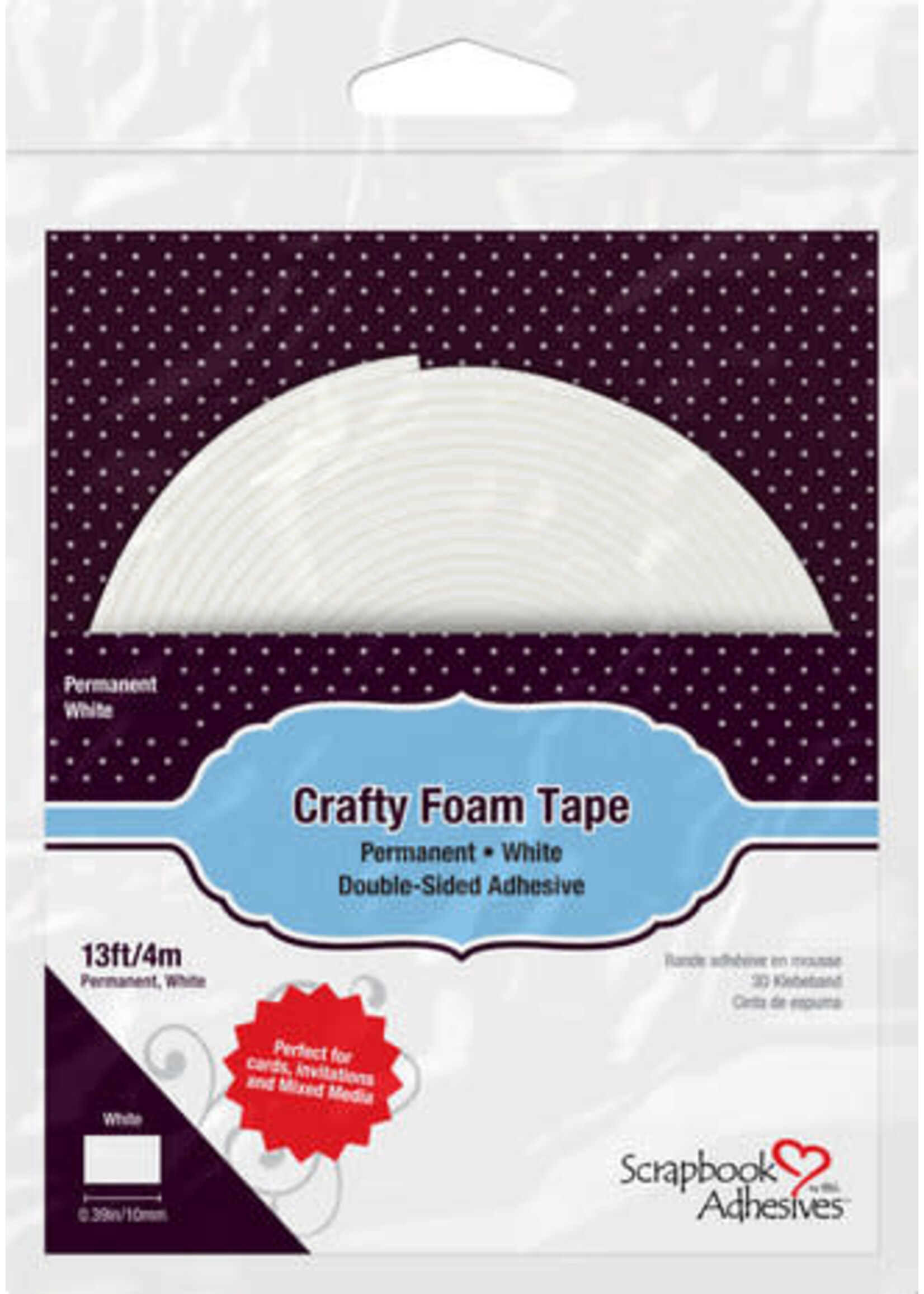 Scrapbook Adhesives Crafty Foam Tape White (01618)