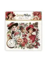 Scrapboys Lady in Red Double Sided Die Cut Elements 51 pcs (SB-LARE-12)