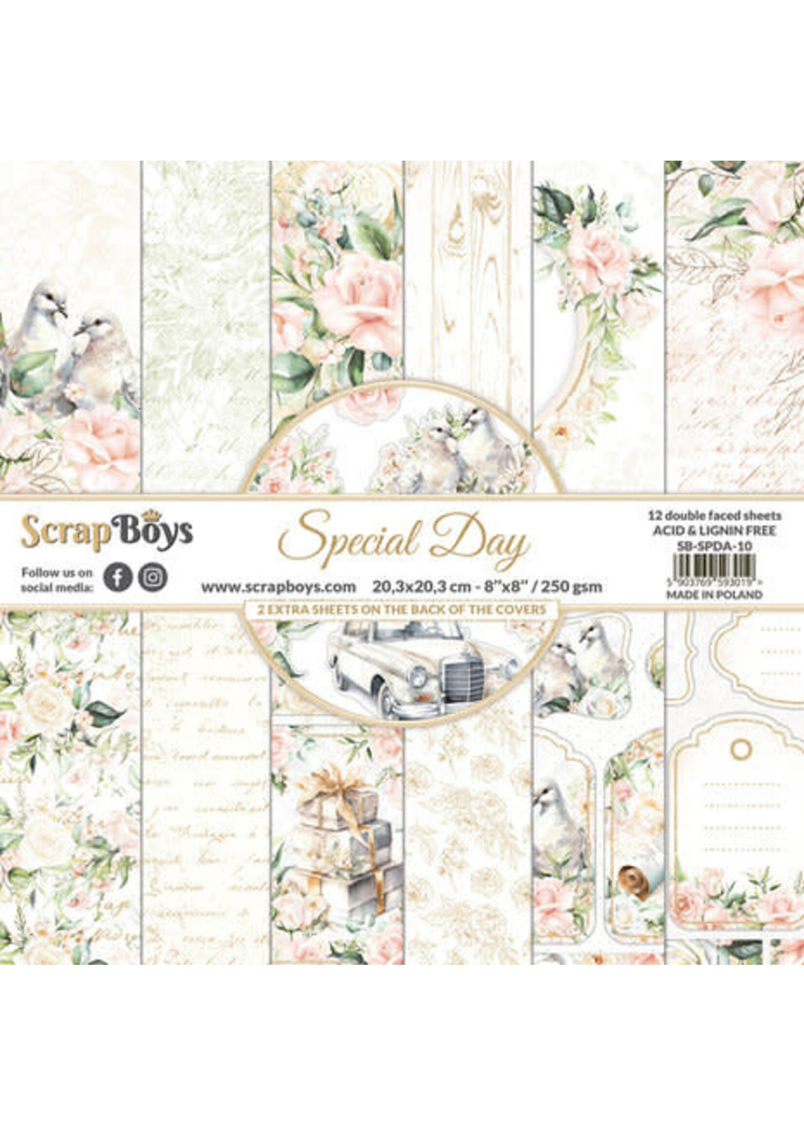 Scrapboys Special Day 8x8 Inch Paper Pad (SB-SPDA-10)