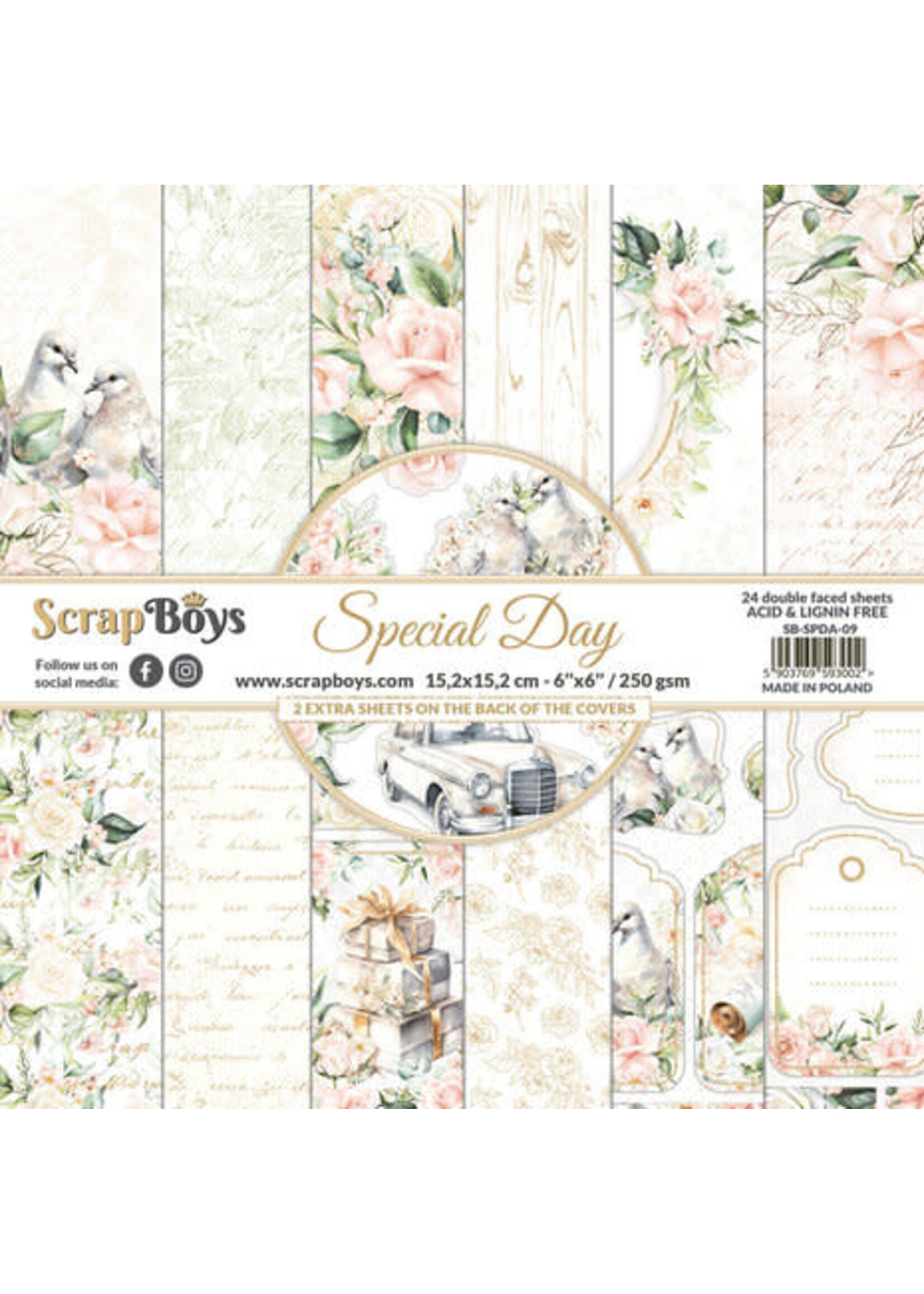 Scrapboys Special Day 6x6 Inch Paper Pad (SB-SPDA-09)