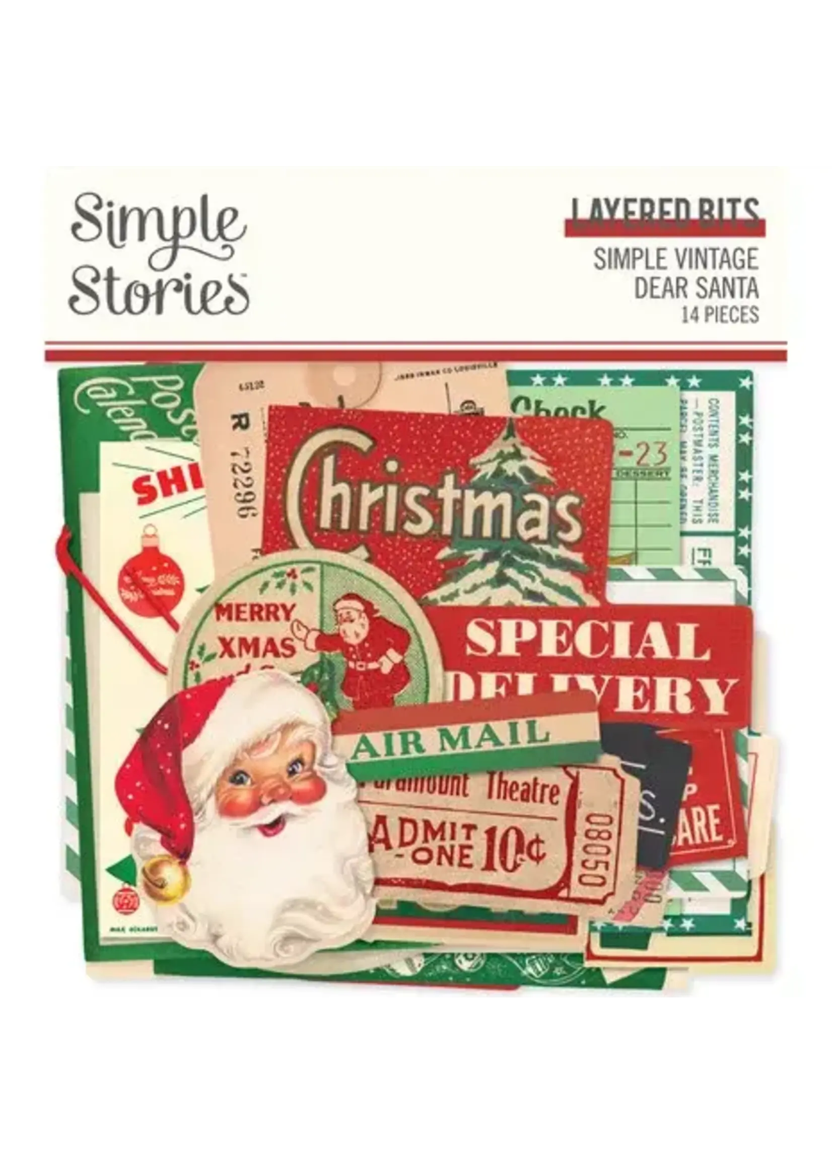 simple stories Simple Vintage Dear Santa Layered Bits & Pieces (20824)