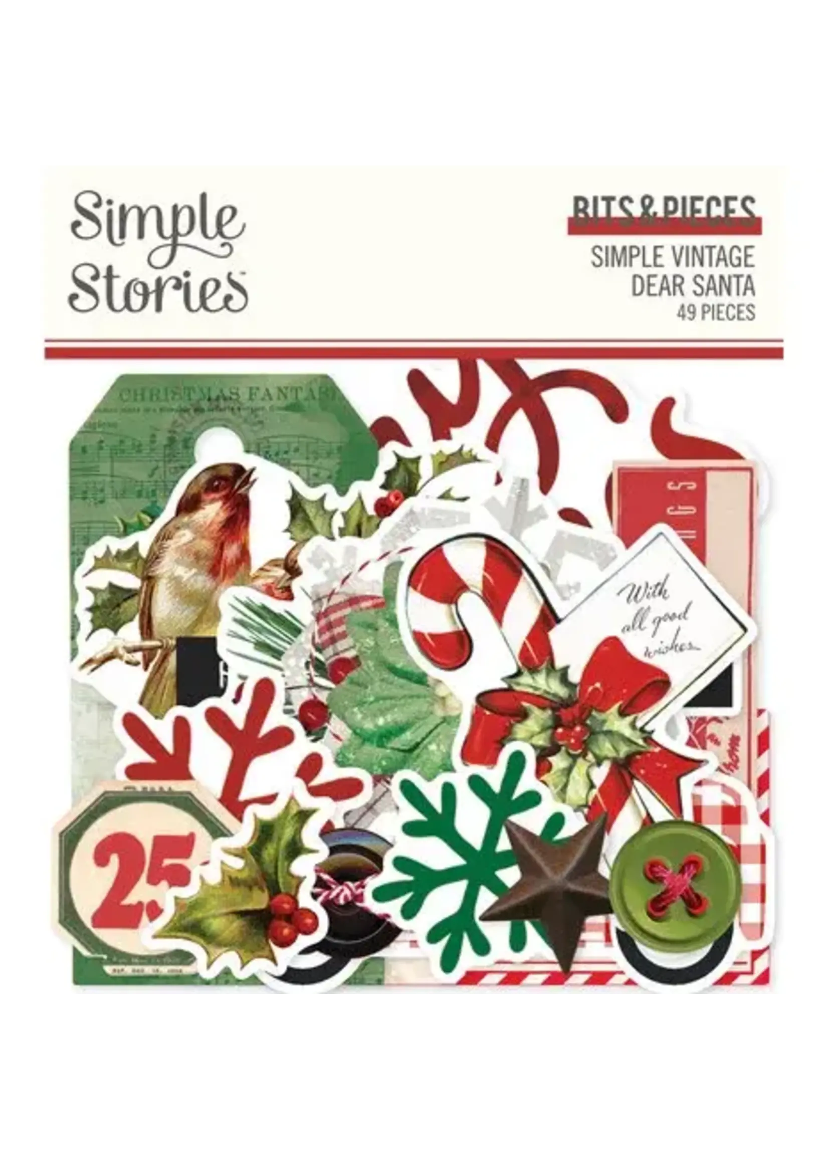 simple stories Simple Vintage Dear Santa Bits & Pieces (20822)