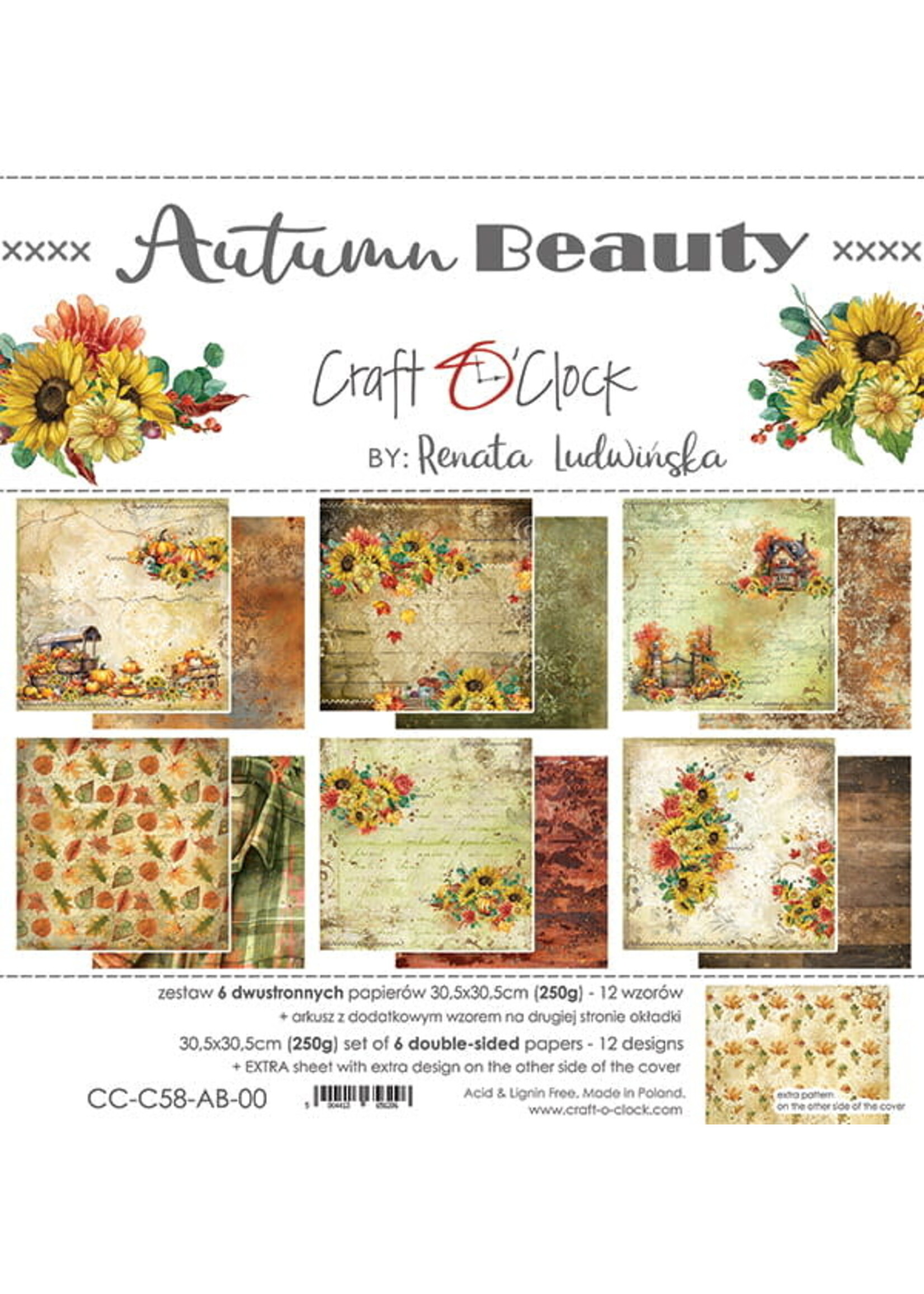 Craft O Clock AUTUMN BEAUTY - A SET OF PAPERS 30,5X30,5CM
