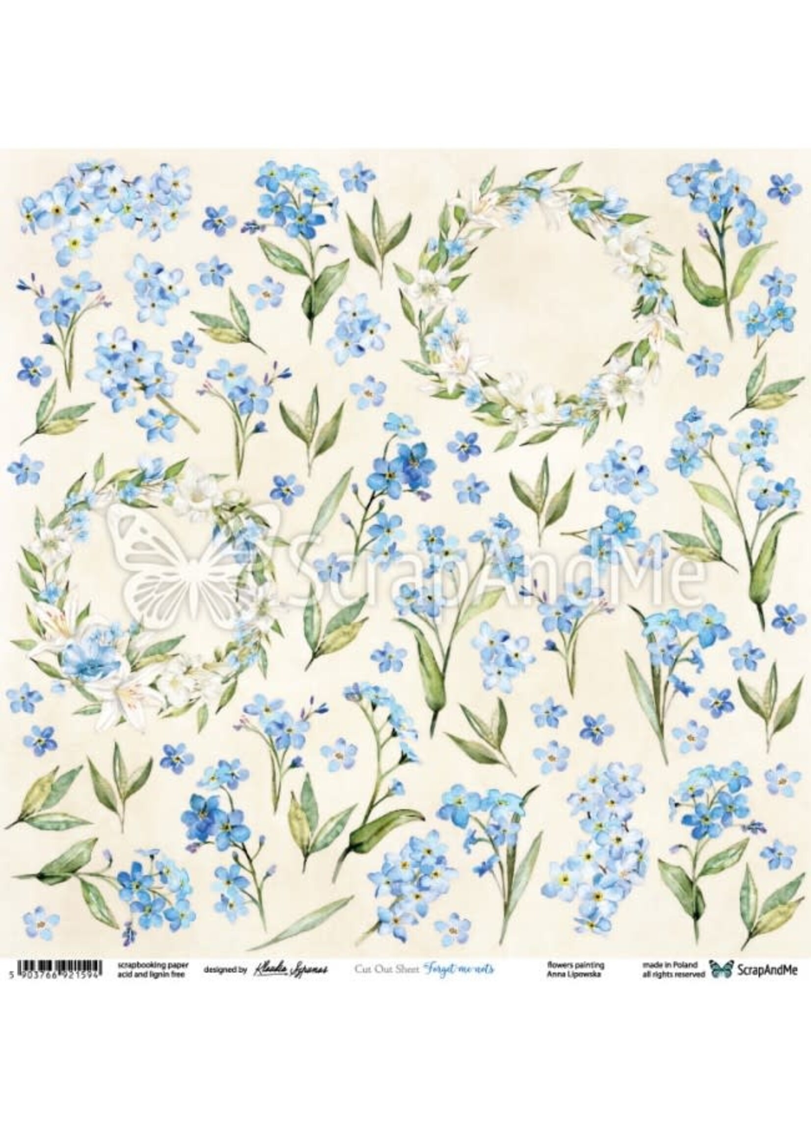Scrap and Me Forget-Me-Nots flower vel
