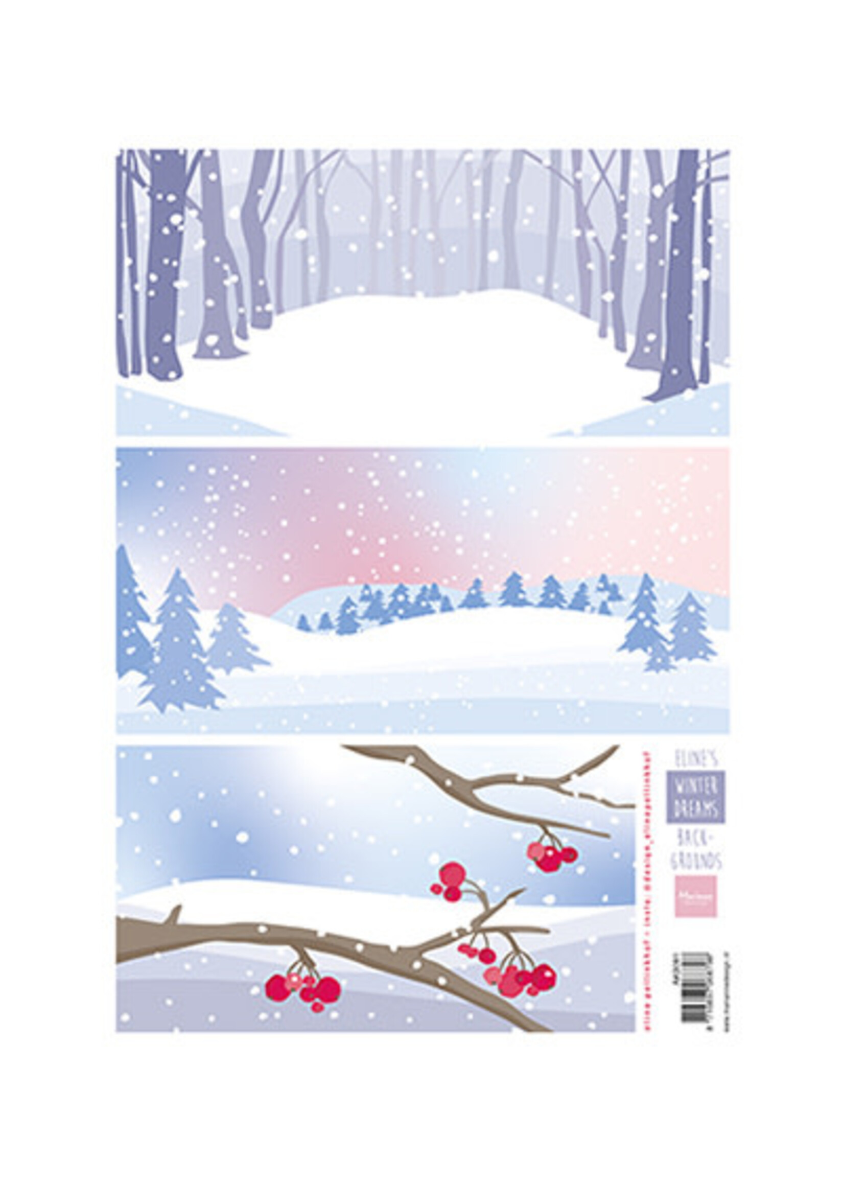 Marianne Design AK0091 - Eline's Winter Dreams backgrounds