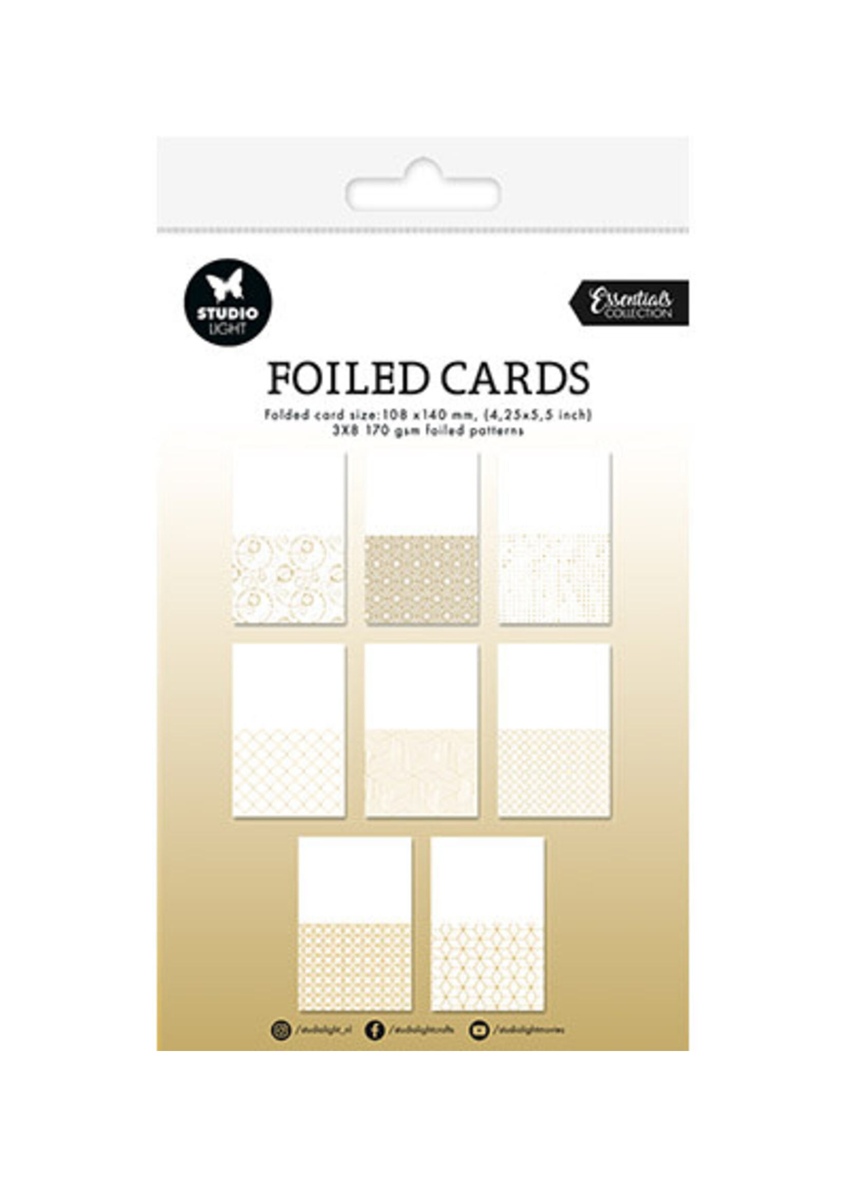 Studio Light SL-ES-PS35 - Folded cards gold foil Essentials nr.35