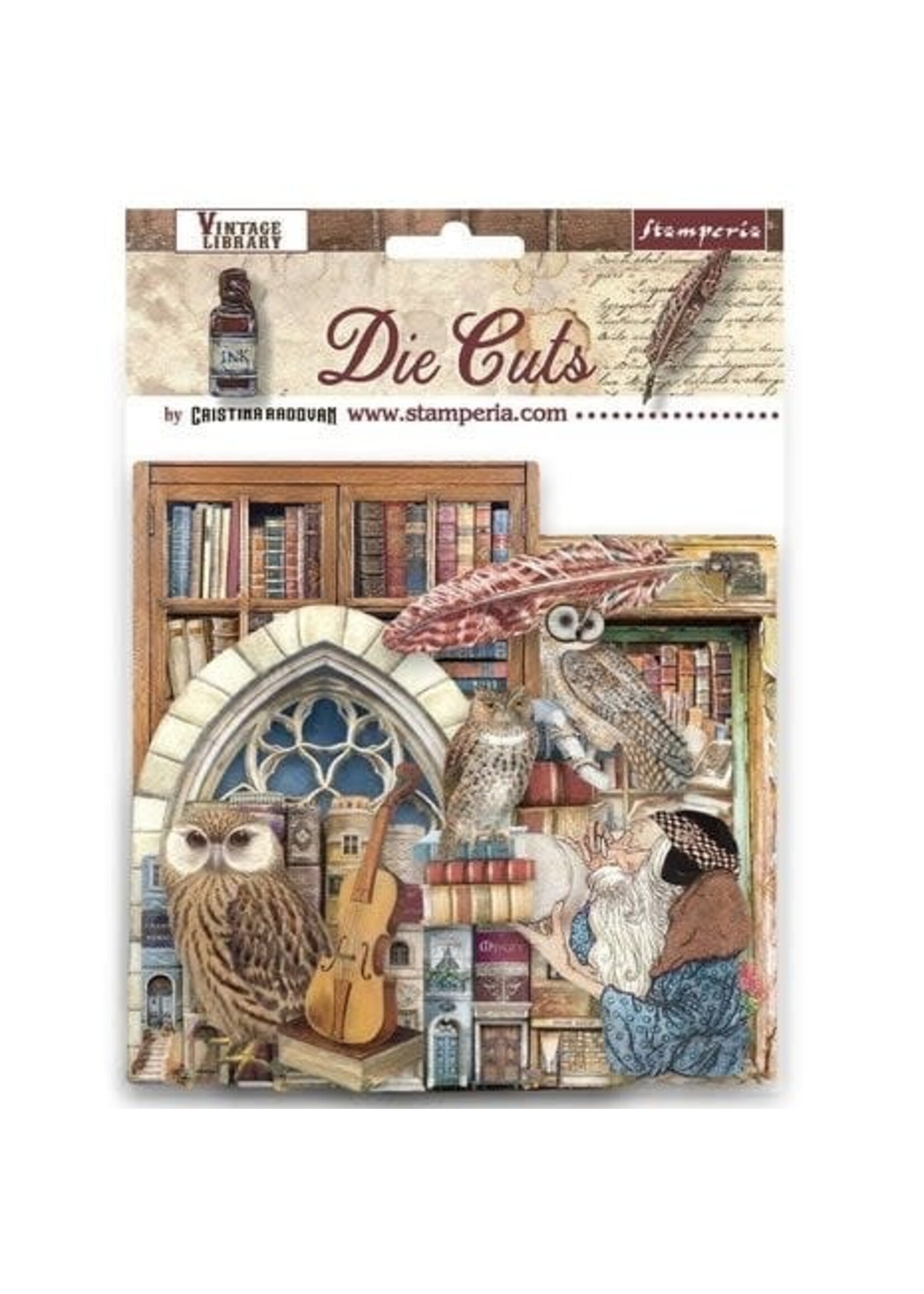 Stamperia Vintage Library Die Cuts (44pcs) (DFLDC74)